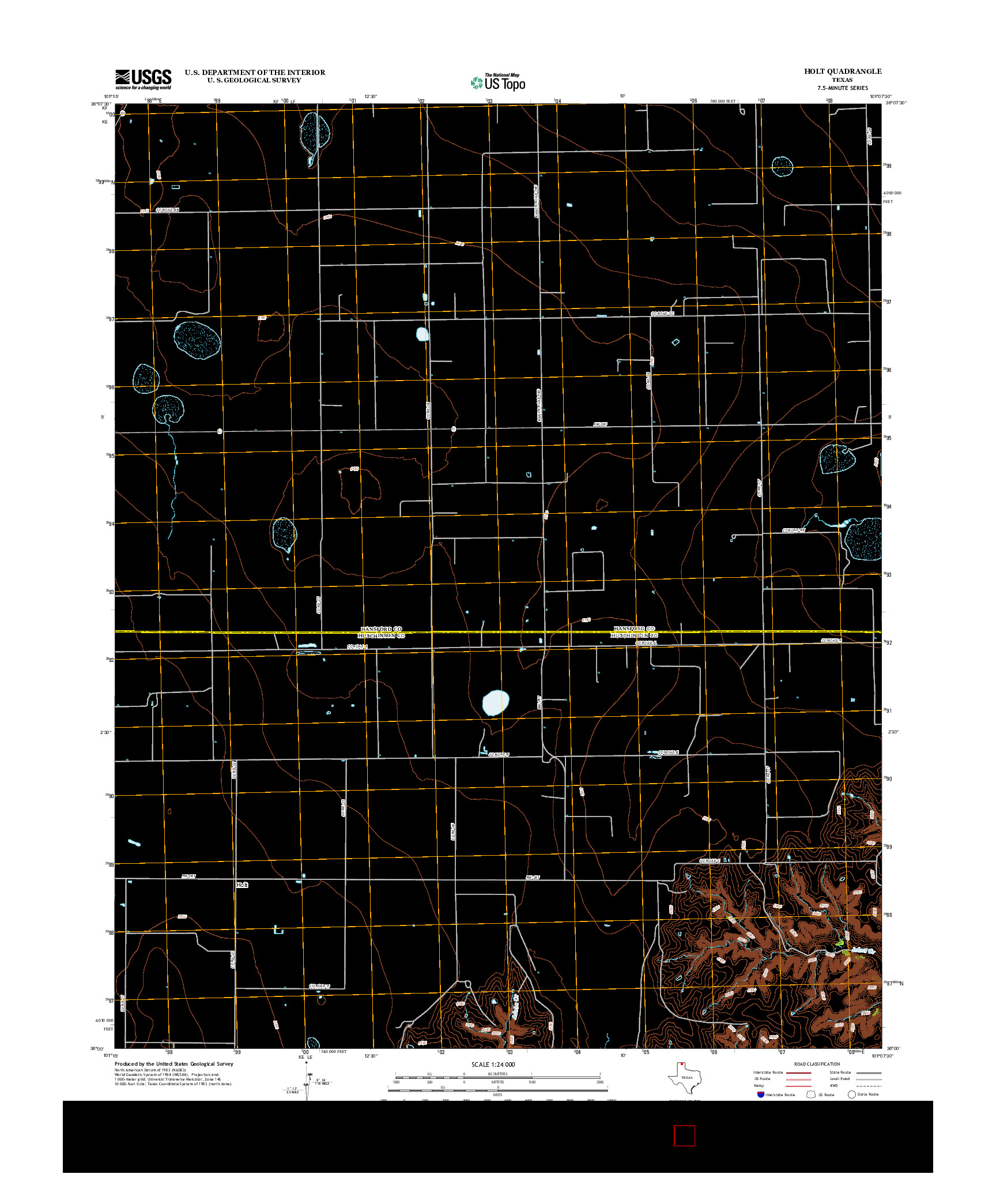 USGS US TOPO 7.5-MINUTE MAP FOR HOLT, TX 2012