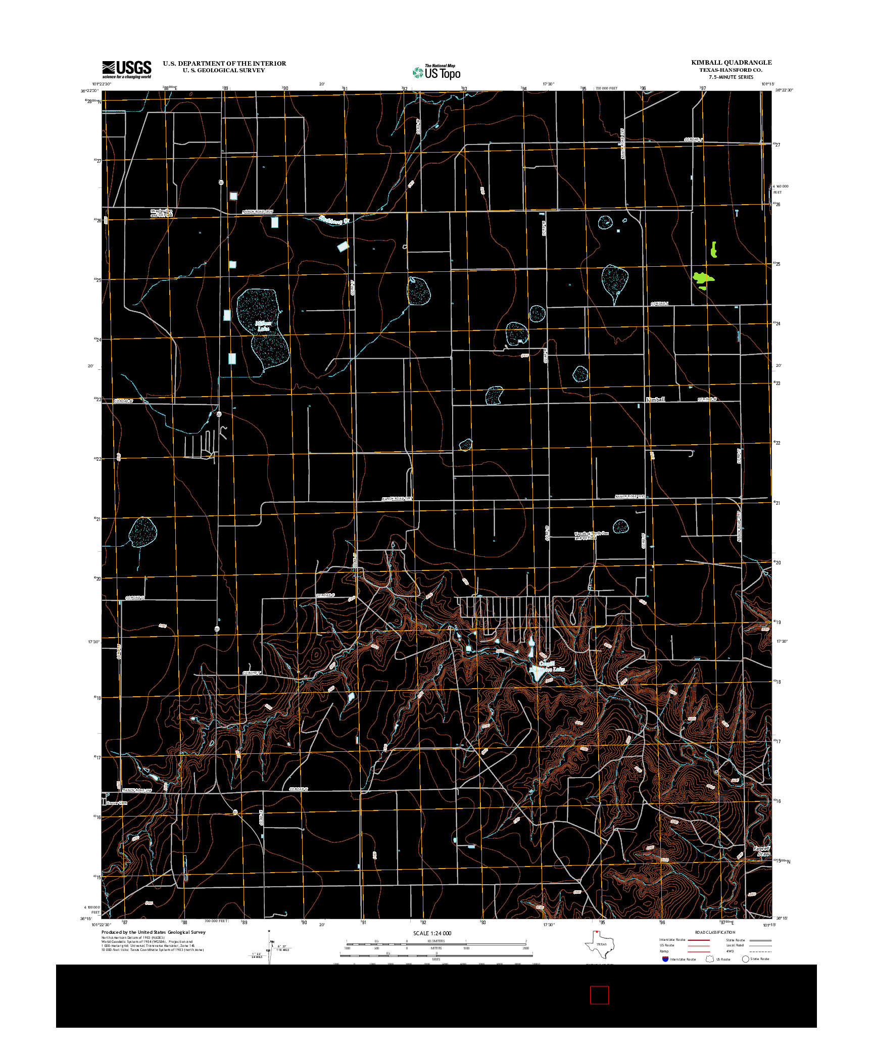 USGS US TOPO 7.5-MINUTE MAP FOR KIMBALL, TX 2012
