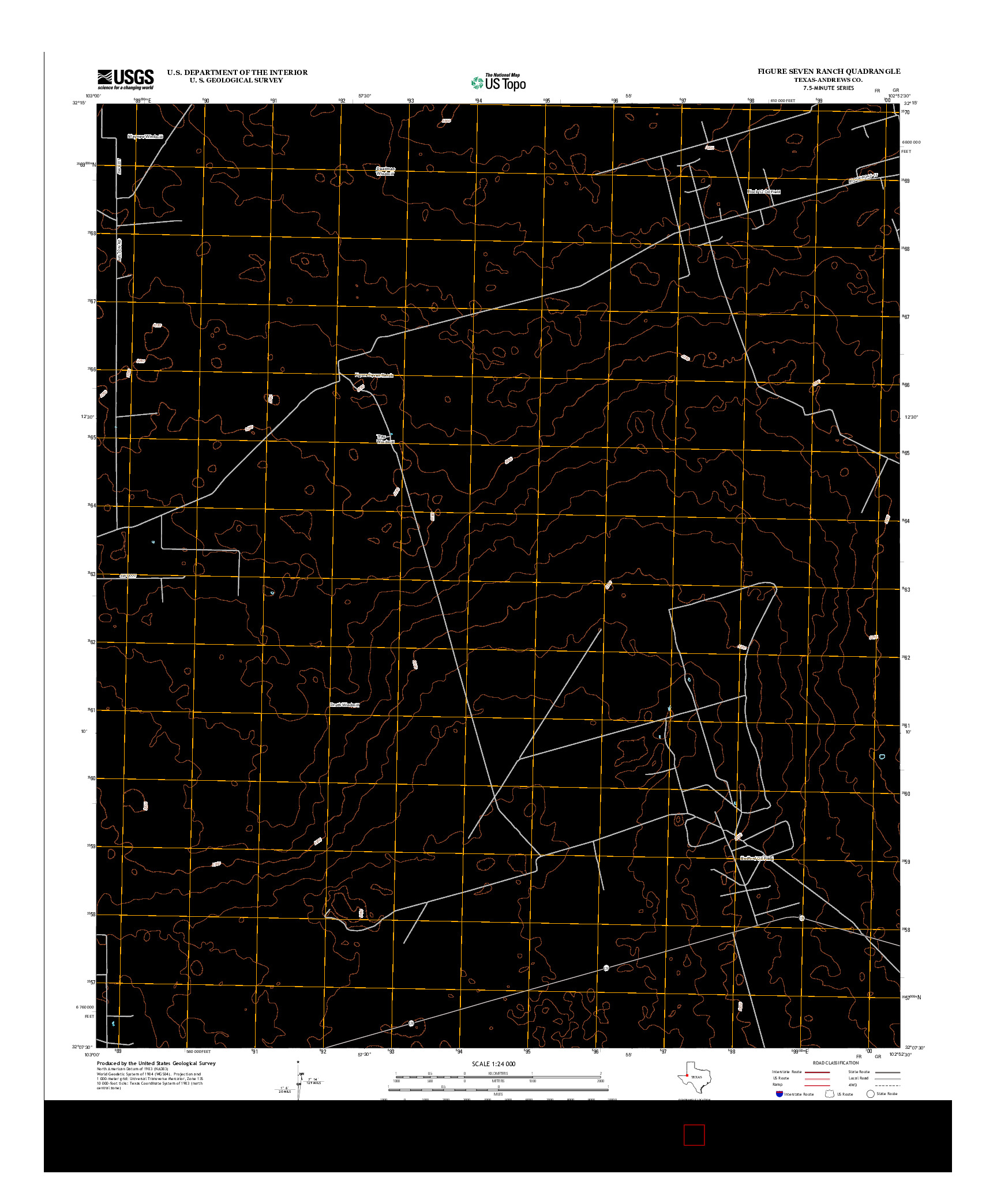 USGS US TOPO 7.5-MINUTE MAP FOR FIGURE SEVEN RANCH, TX 2012