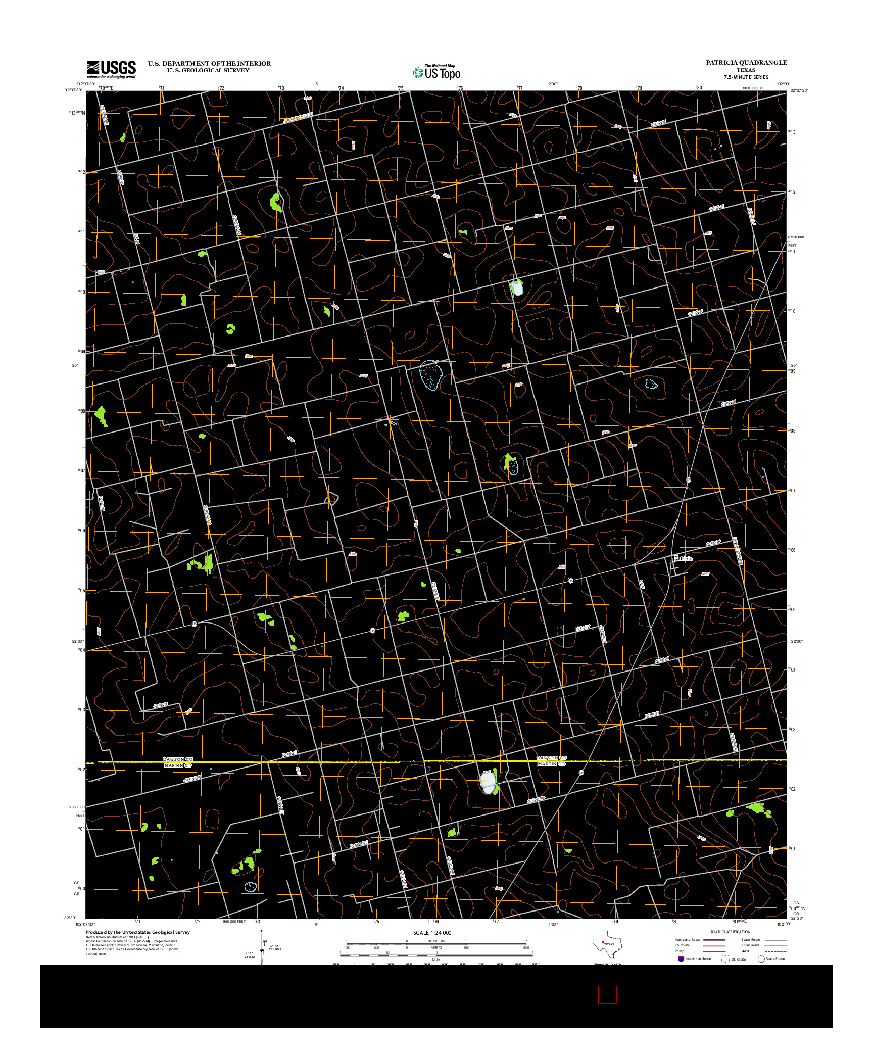 USGS US TOPO 7.5-MINUTE MAP FOR PATRICIA, TX 2012