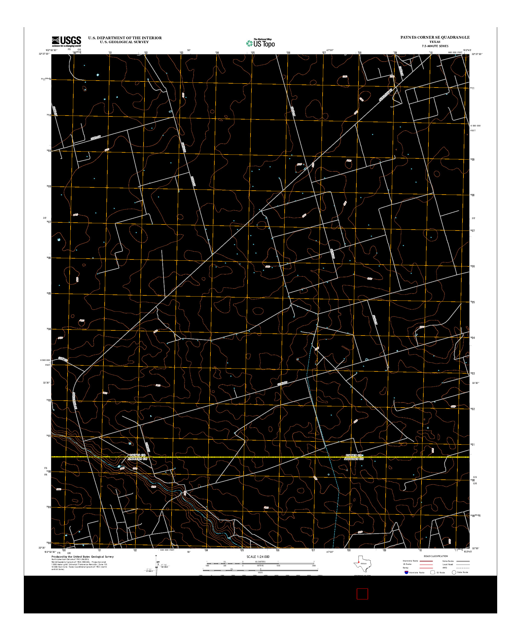 USGS US TOPO 7.5-MINUTE MAP FOR PAYNES CORNER SE, TX 2012