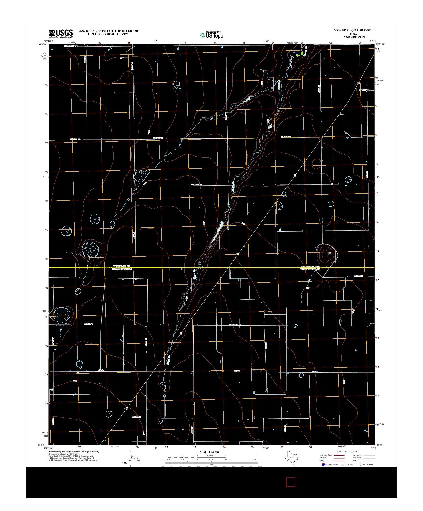 USGS US TOPO 7.5-MINUTE MAP FOR MORSE SE, TX 2012