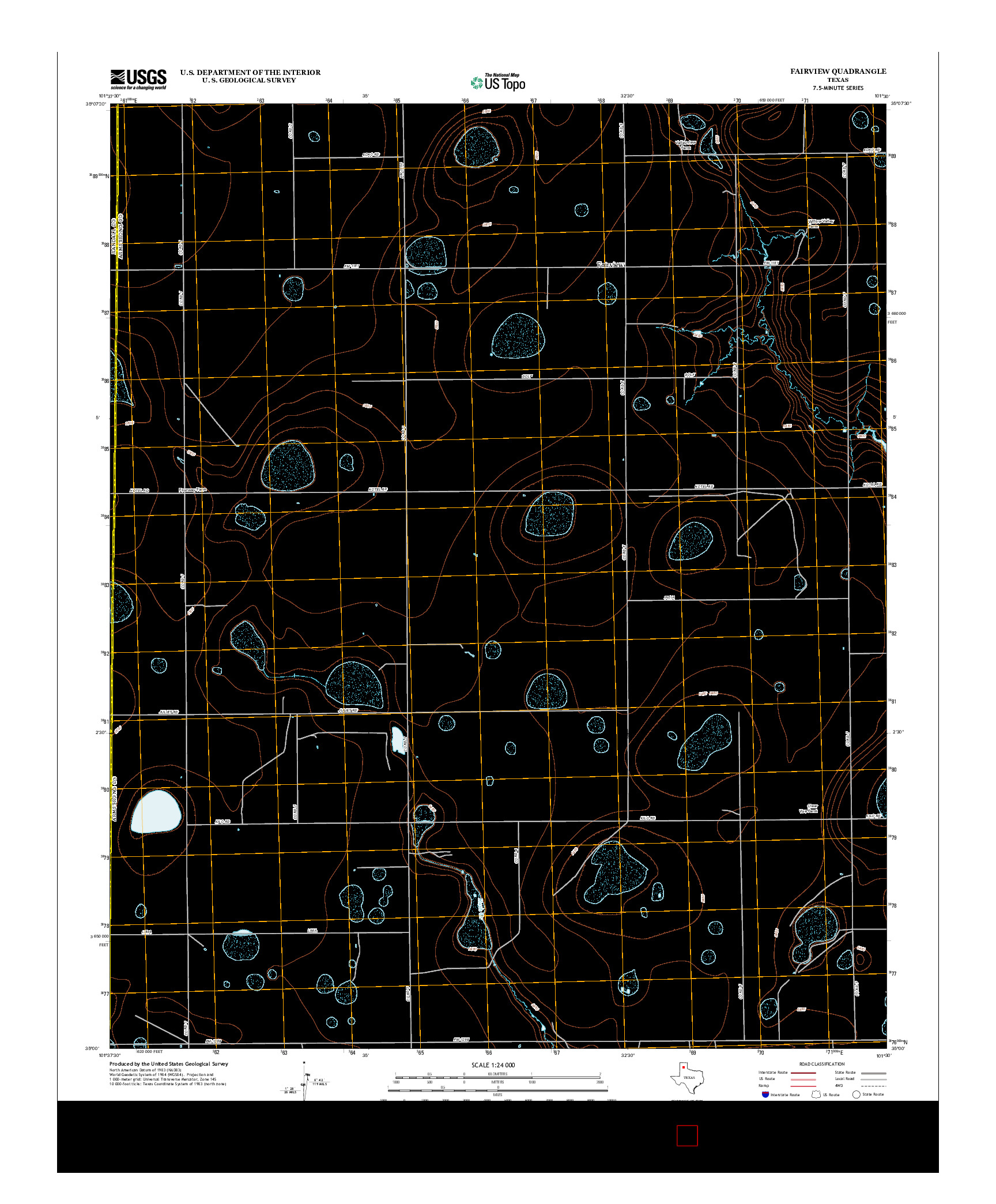USGS US TOPO 7.5-MINUTE MAP FOR FAIRVIEW, TX 2012