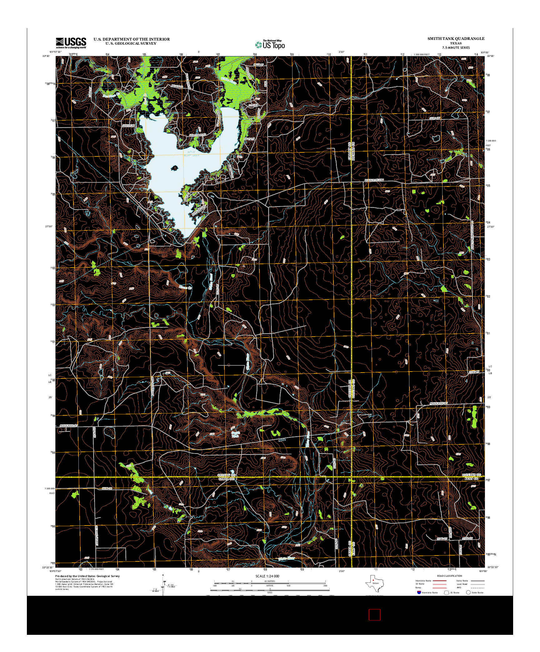 USGS US TOPO 7.5-MINUTE MAP FOR SMITH TANK, TX 2012
