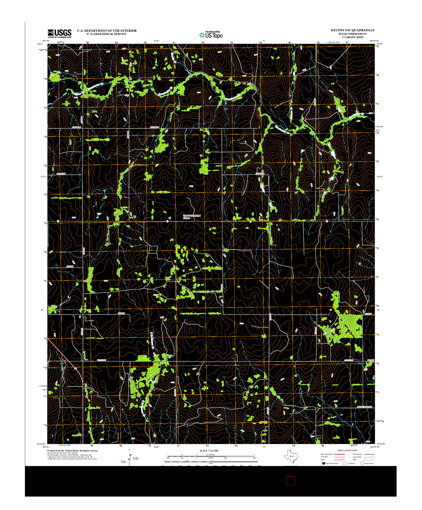 USGS US TOPO 7.5-MINUTE MAP FOR KELTON NW, TX 2012