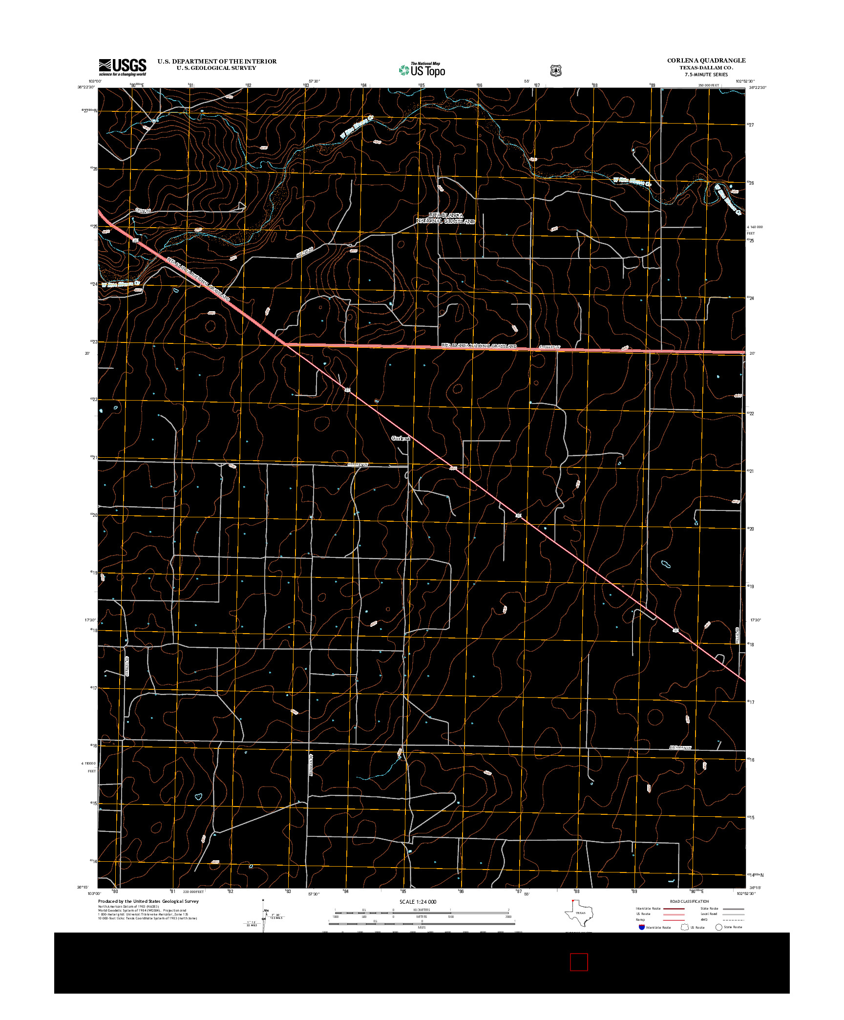 USGS US TOPO 7.5-MINUTE MAP FOR CORLENA, TX 2012