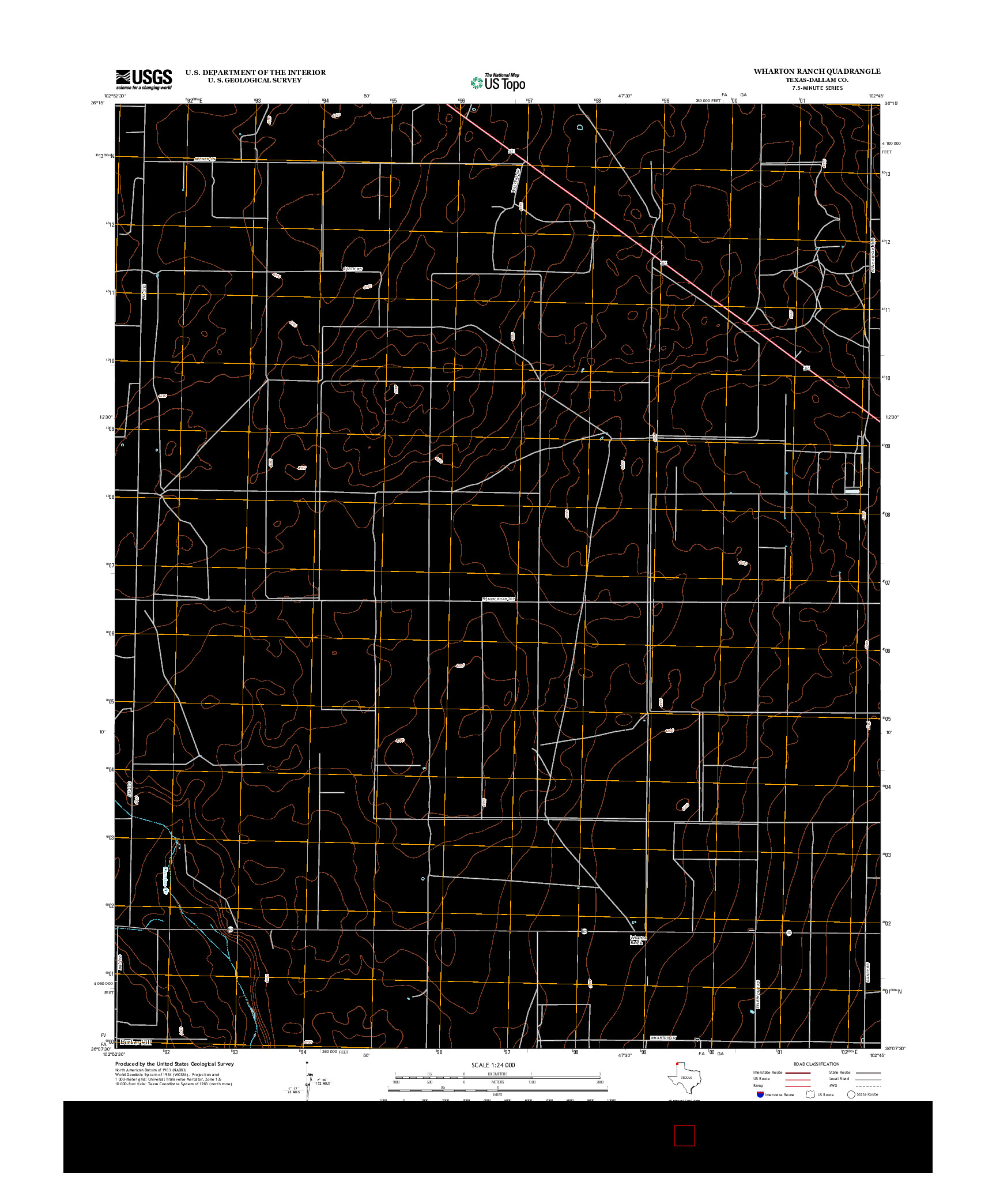 USGS US TOPO 7.5-MINUTE MAP FOR WHARTON RANCH, TX 2012