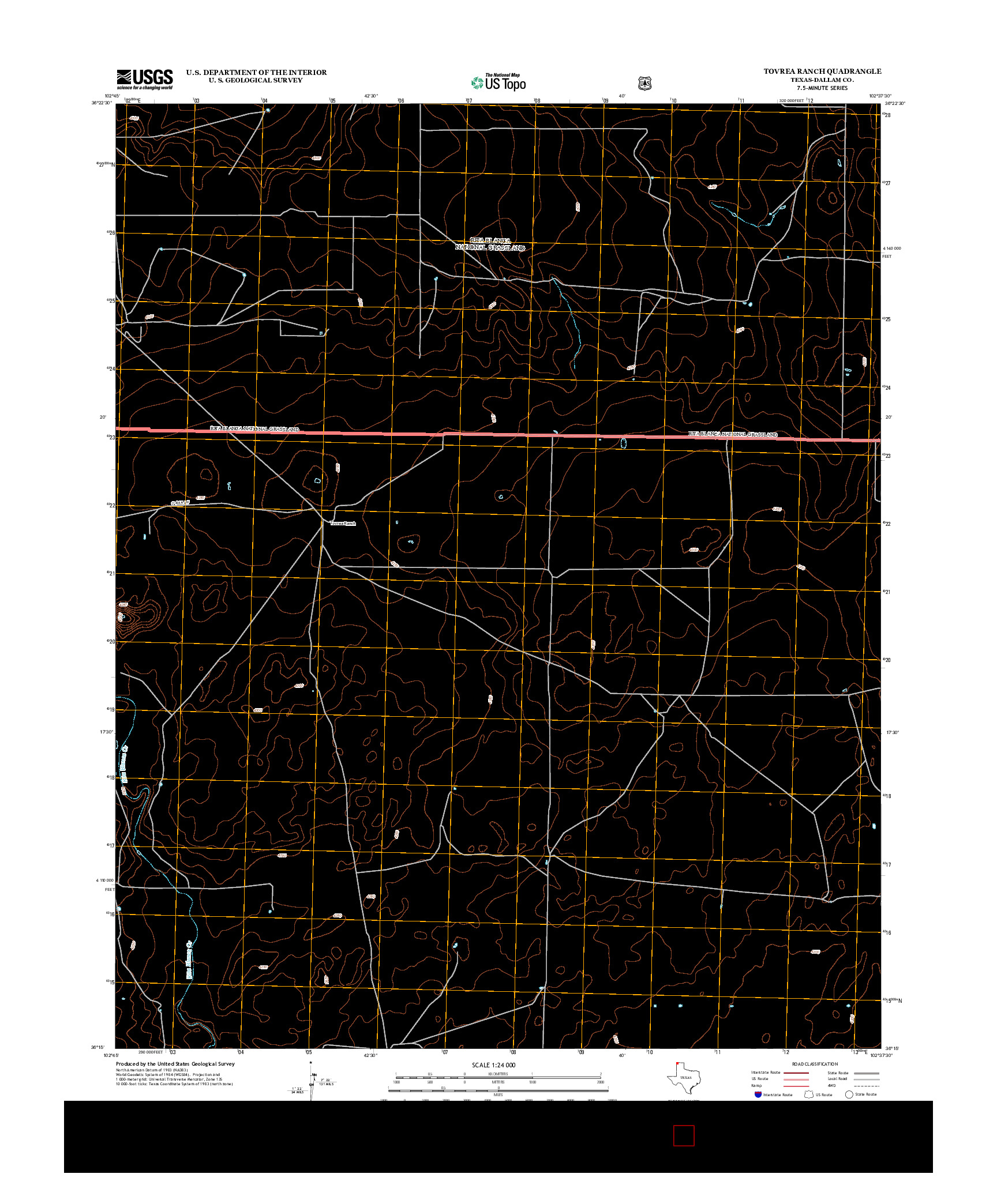 USGS US TOPO 7.5-MINUTE MAP FOR TOVREA RANCH, TX 2012