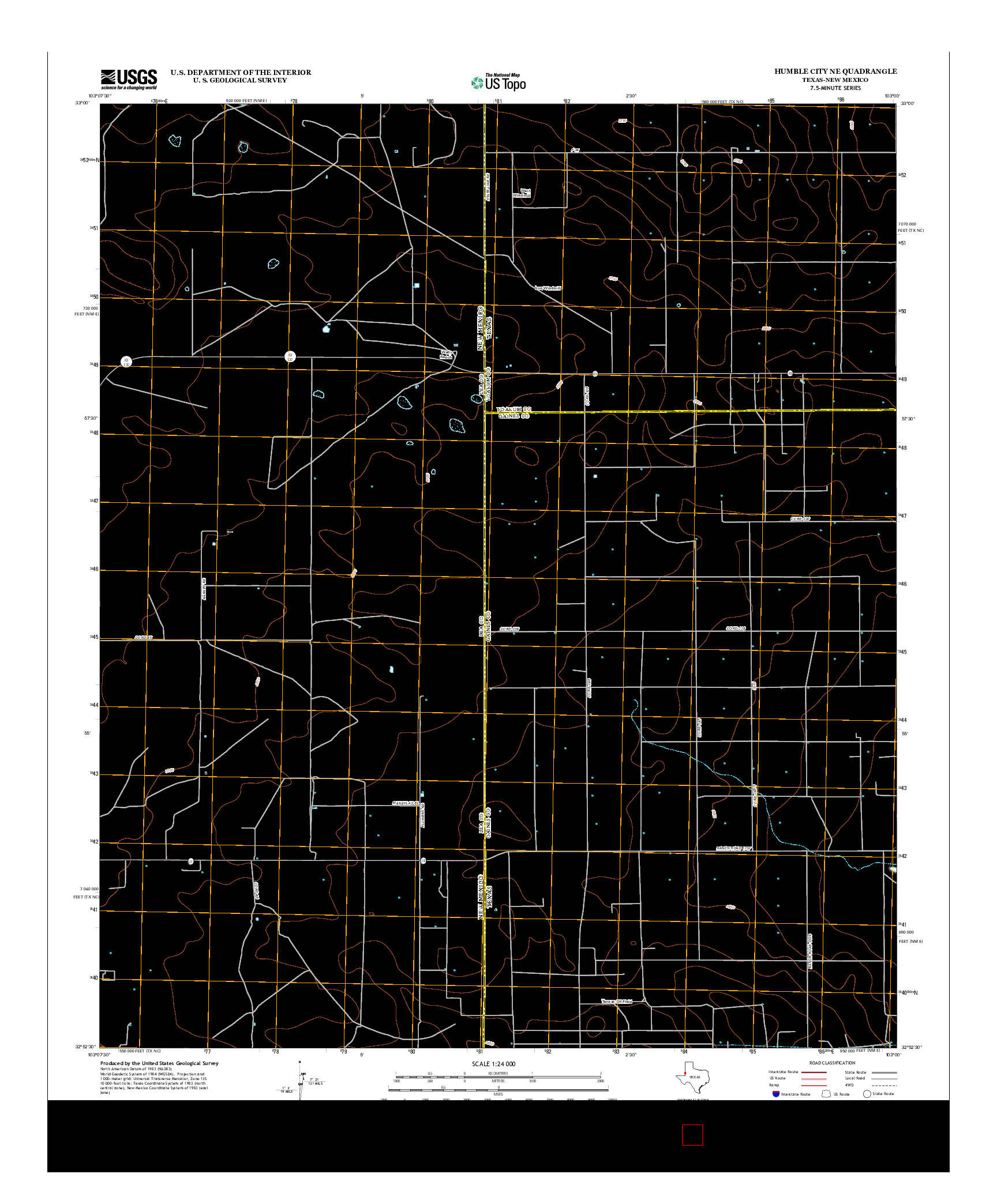 USGS US TOPO 7.5-MINUTE MAP FOR HUMBLE CITY NE, TX-NM 2012