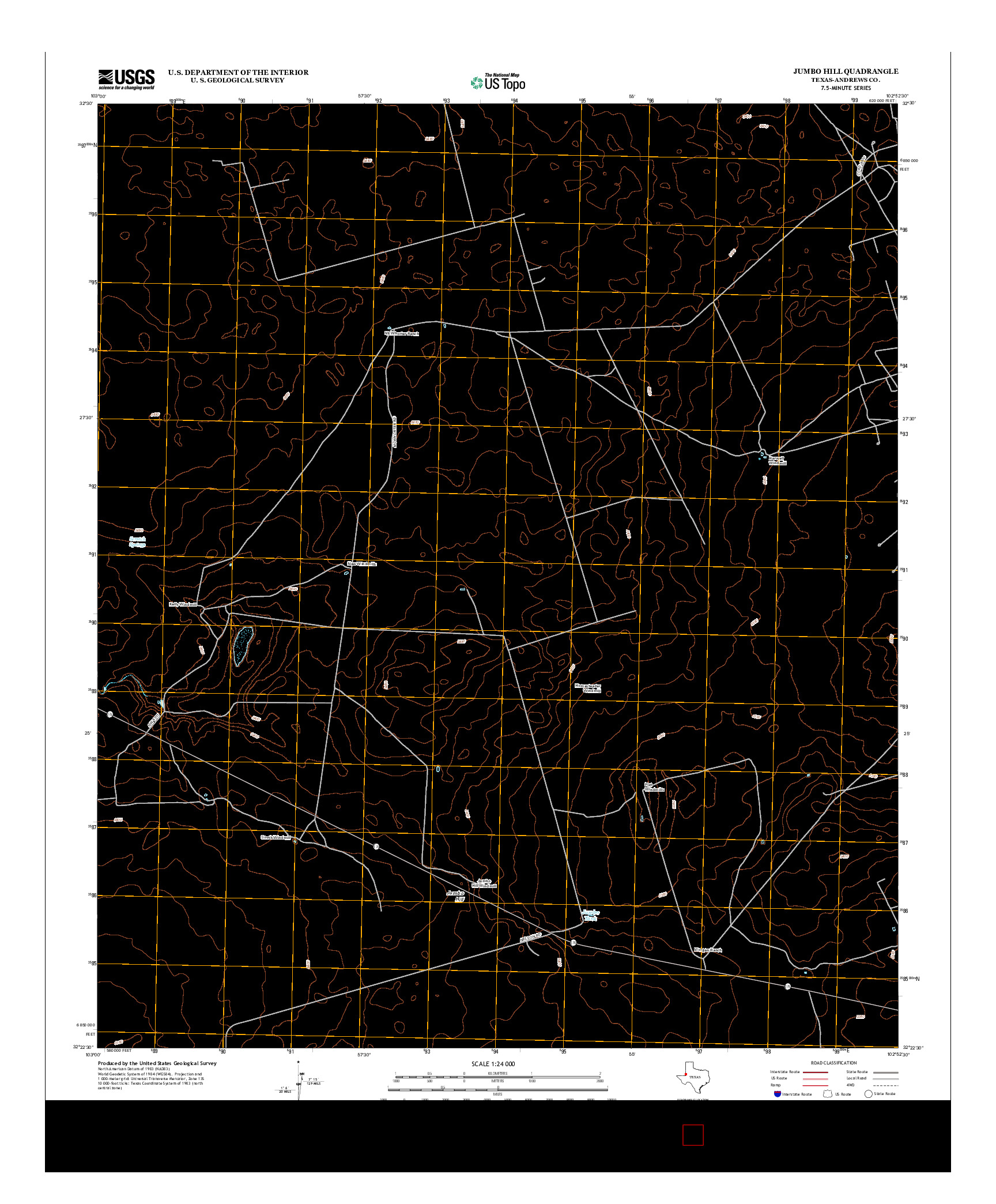 USGS US TOPO 7.5-MINUTE MAP FOR JUMBO HILL, TX 2012