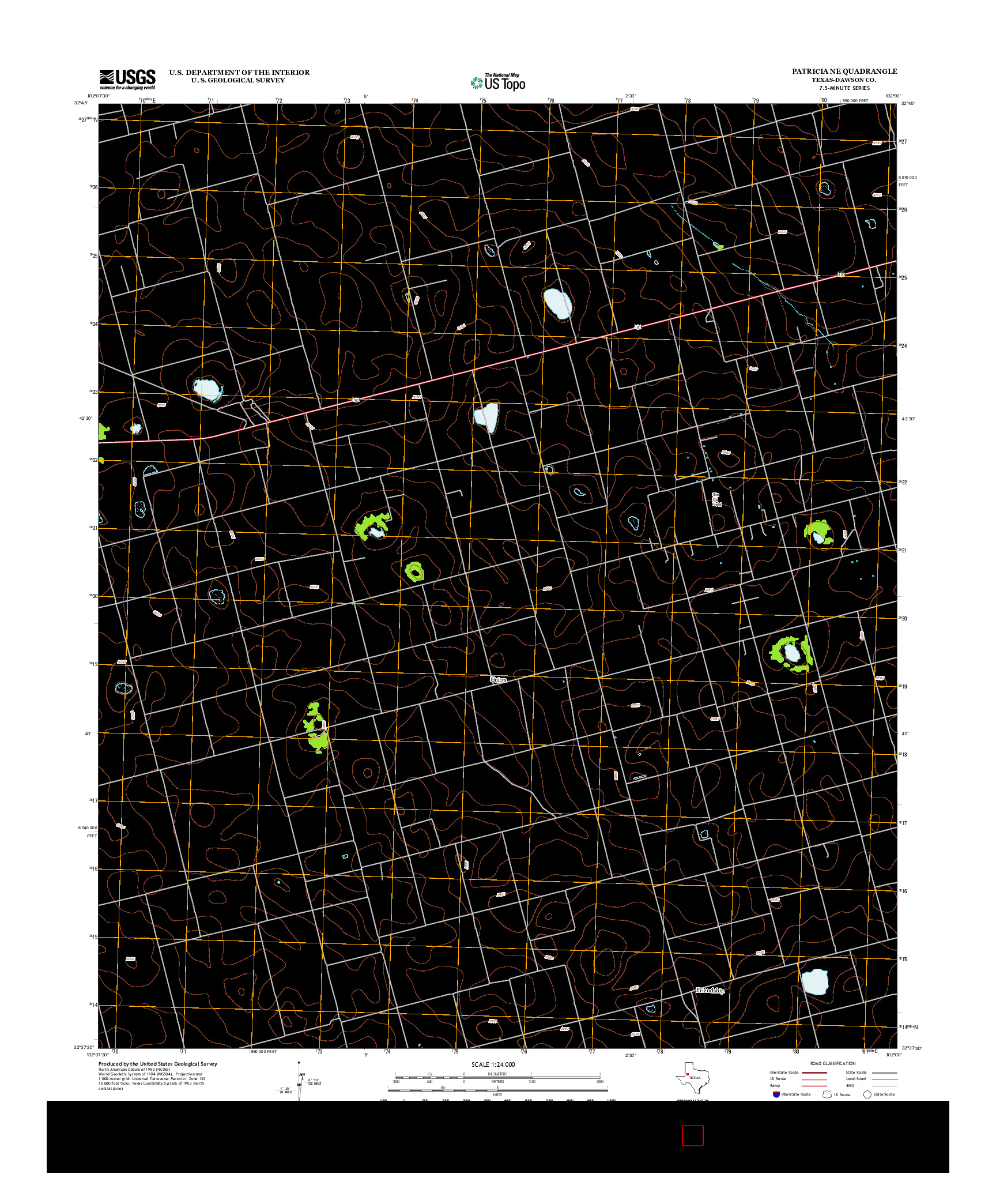 USGS US TOPO 7.5-MINUTE MAP FOR PATRICIA NE, TX 2012
