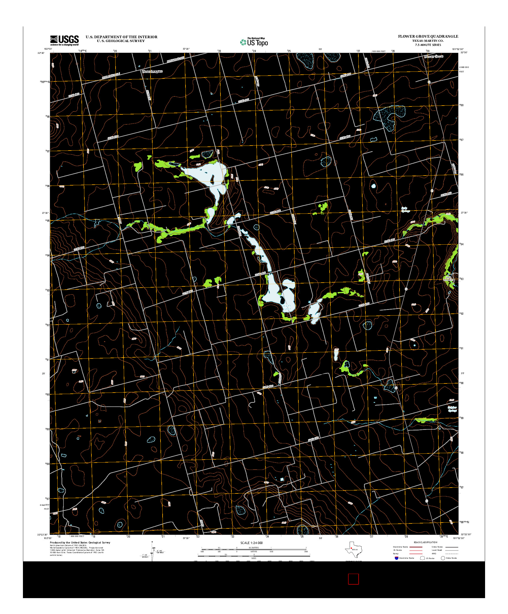 USGS US TOPO 7.5-MINUTE MAP FOR FLOWER GROVE, TX 2012