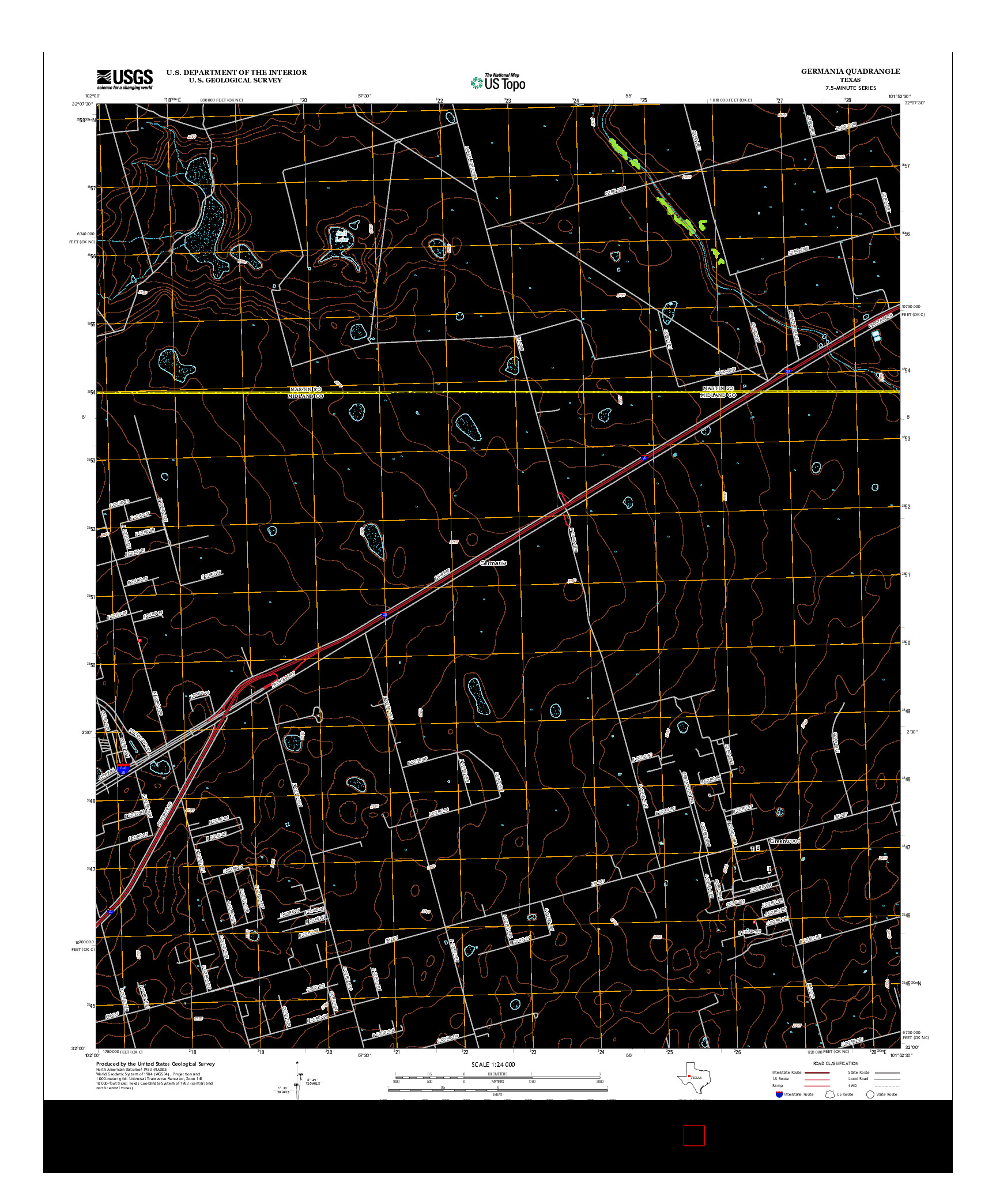 USGS US TOPO 7.5-MINUTE MAP FOR GERMANIA, TX 2012