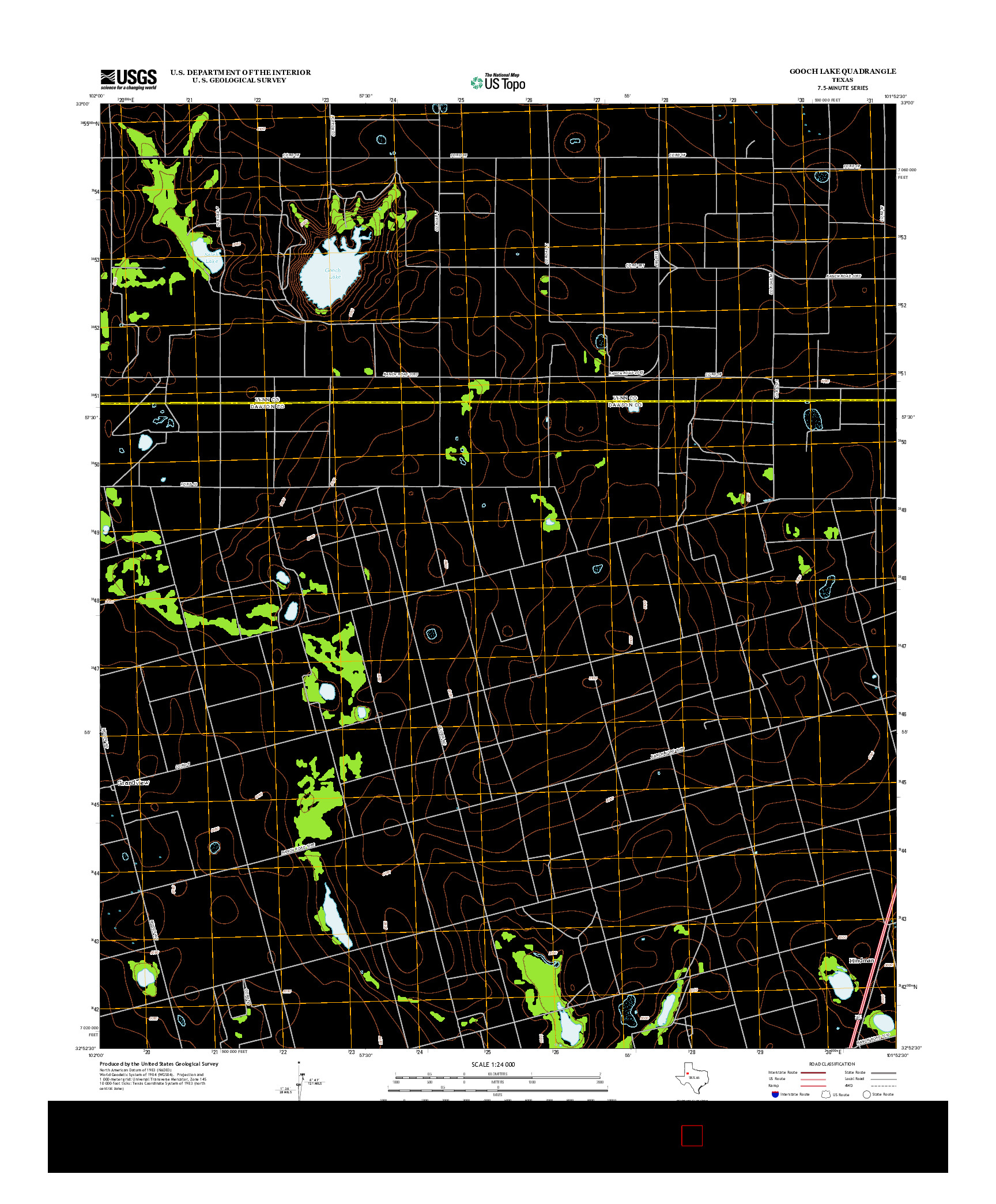 USGS US TOPO 7.5-MINUTE MAP FOR GOOCH LAKE, TX 2012