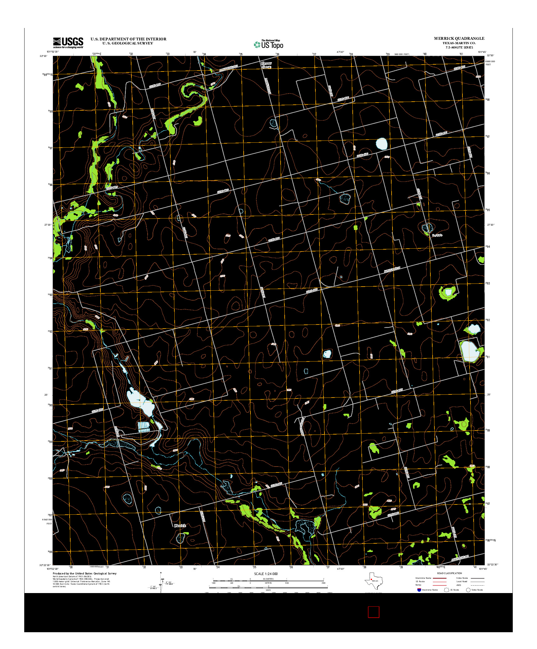 USGS US TOPO 7.5-MINUTE MAP FOR MERRICK, TX 2012
