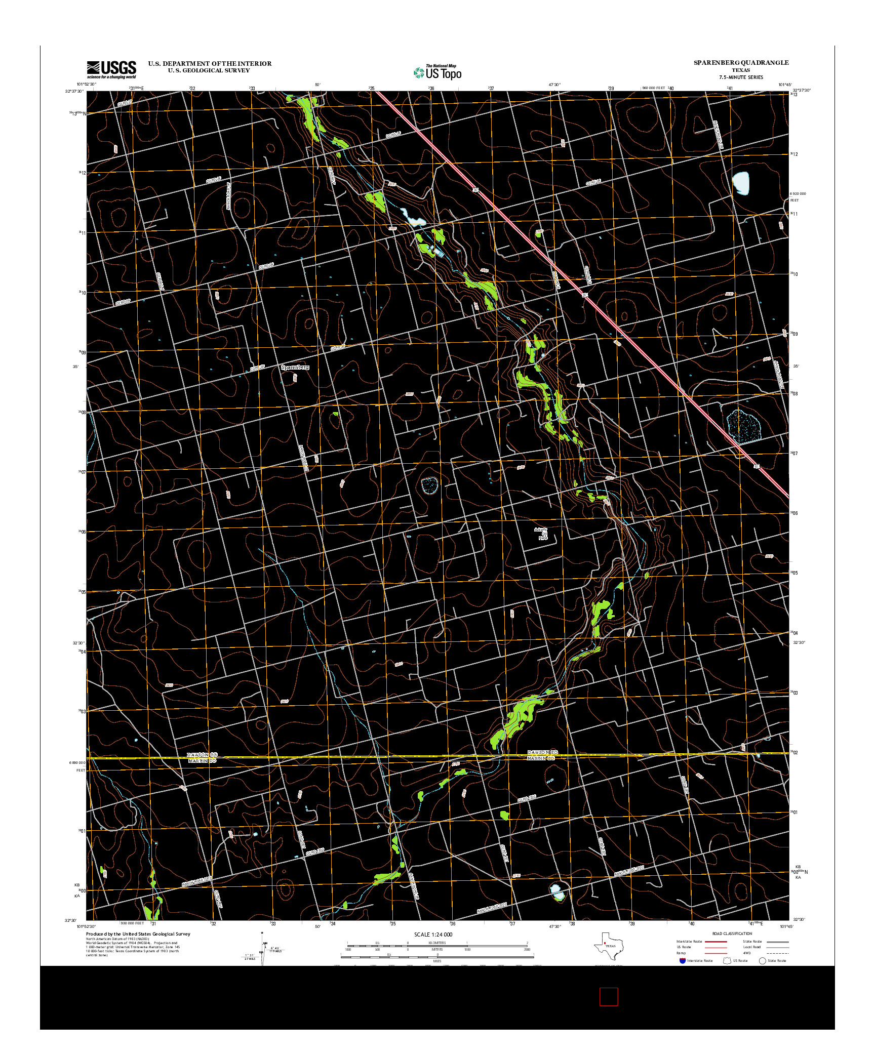 USGS US TOPO 7.5-MINUTE MAP FOR SPARENBERG, TX 2012