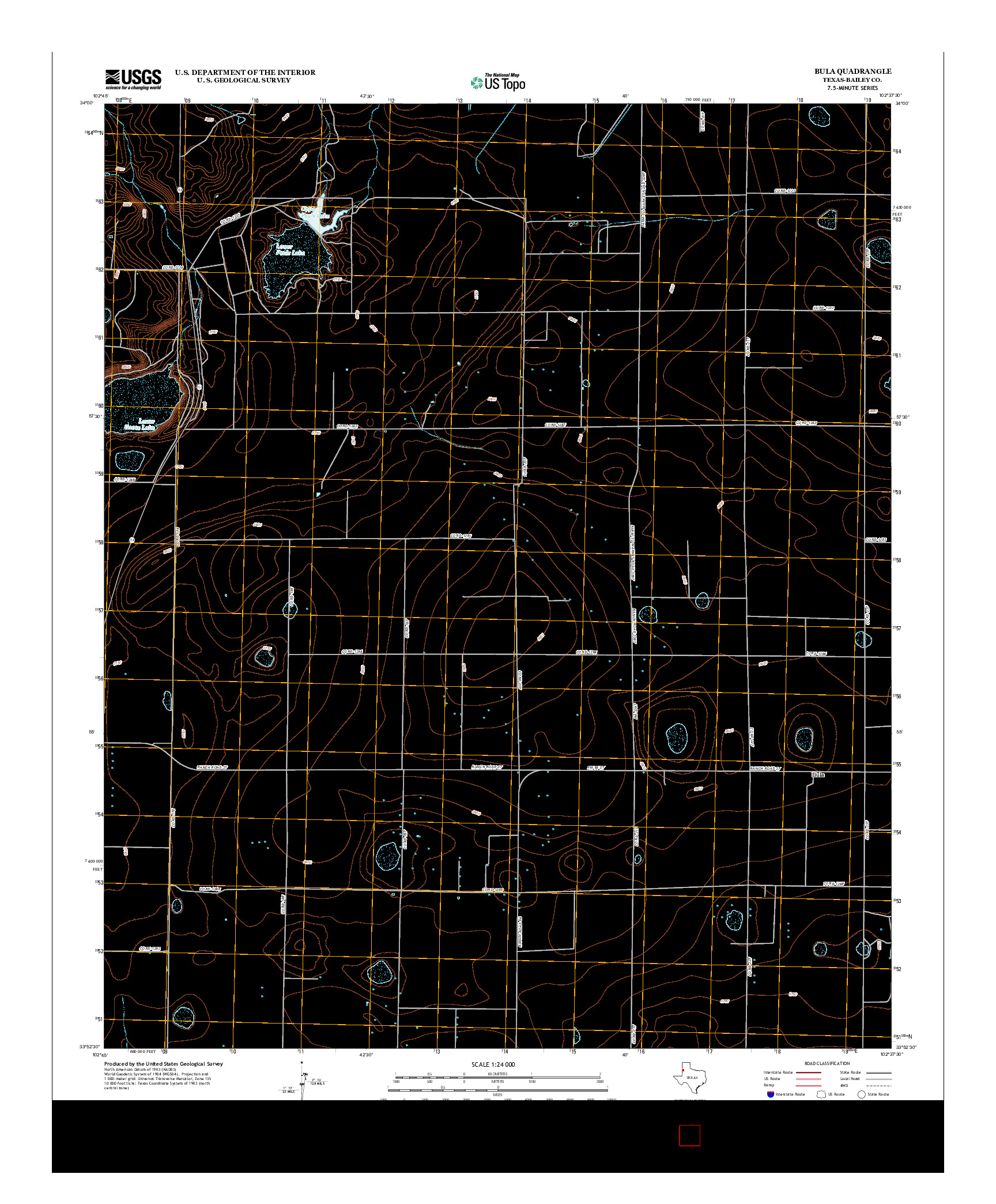 USGS US TOPO 7.5-MINUTE MAP FOR BULA, TX 2012