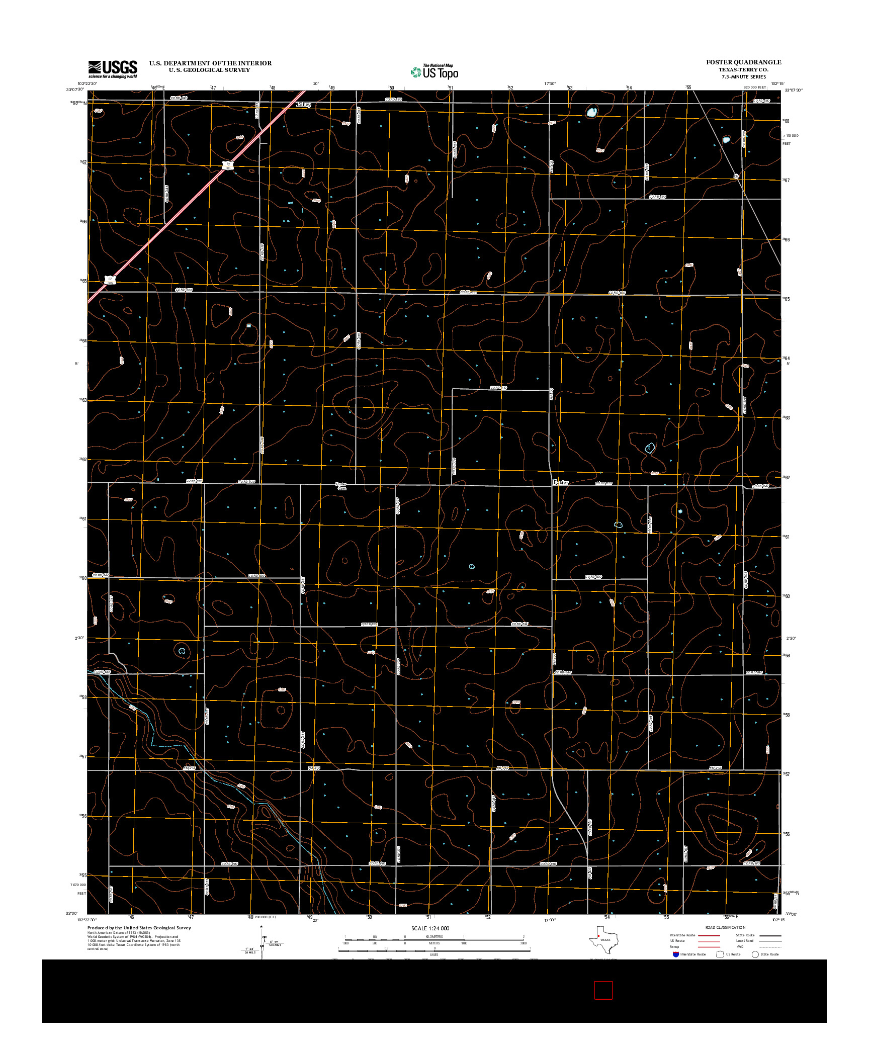 USGS US TOPO 7.5-MINUTE MAP FOR FOSTER, TX 2012