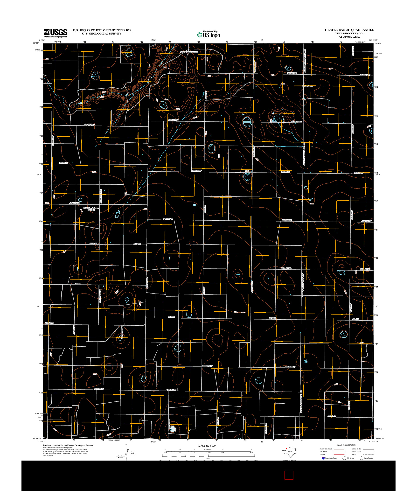 USGS US TOPO 7.5-MINUTE MAP FOR HESTER RANCH, TX 2012