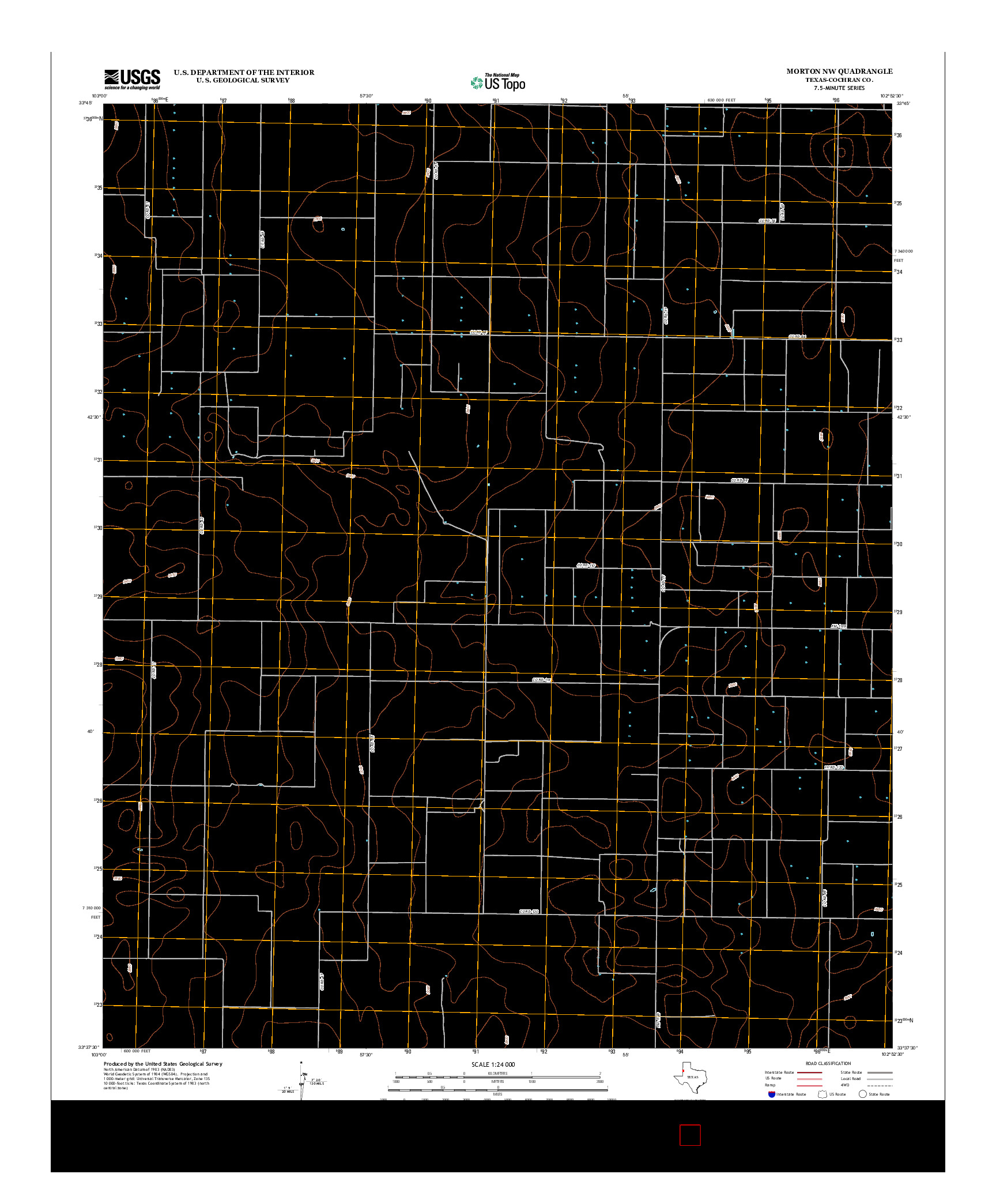 USGS US TOPO 7.5-MINUTE MAP FOR MORTON NW, TX 2012