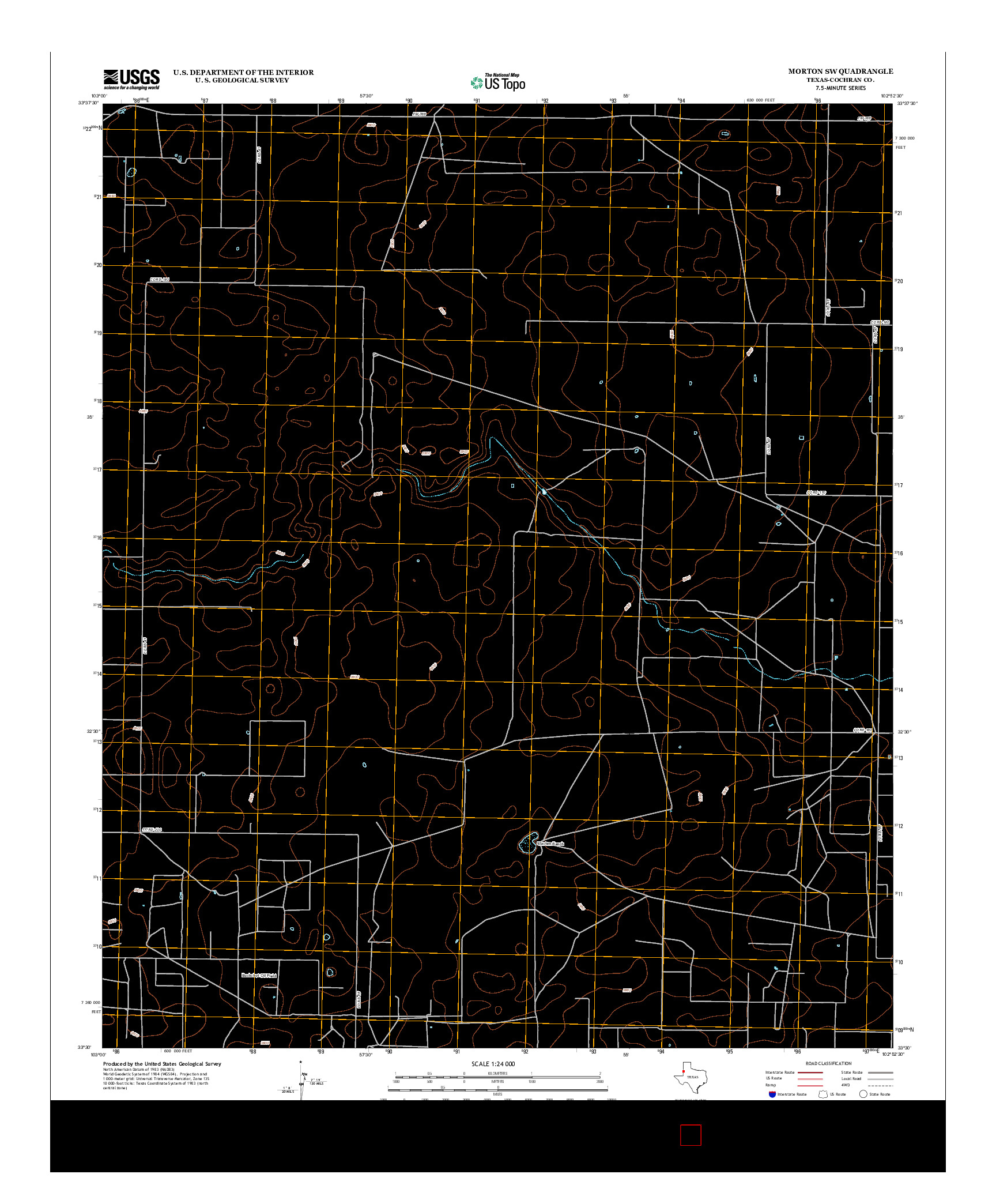 USGS US TOPO 7.5-MINUTE MAP FOR MORTON SW, TX 2012