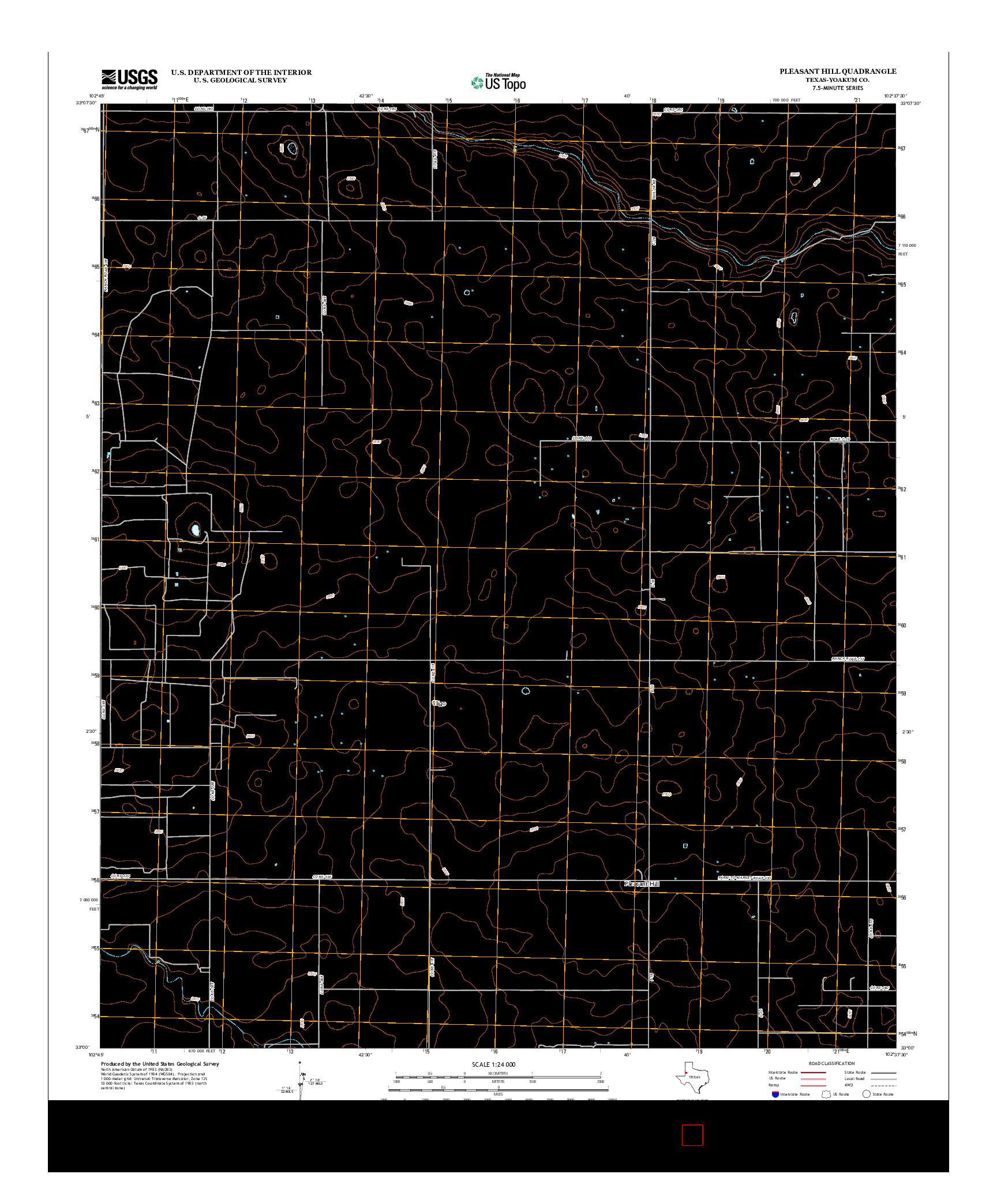 USGS US TOPO 7.5-MINUTE MAP FOR PLEASANT HILL, TX 2012