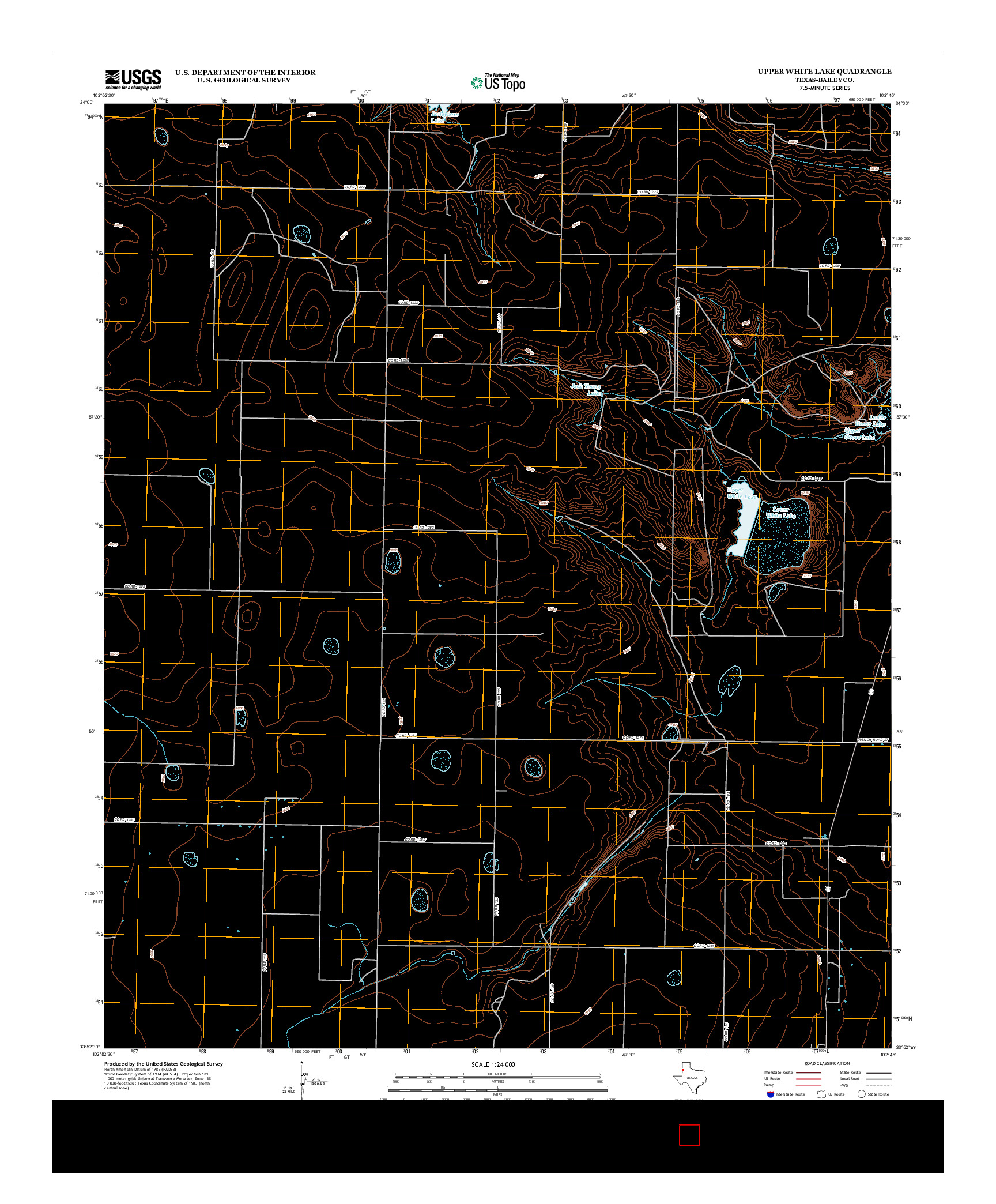 USGS US TOPO 7.5-MINUTE MAP FOR UPPER WHITE LAKE, TX 2012