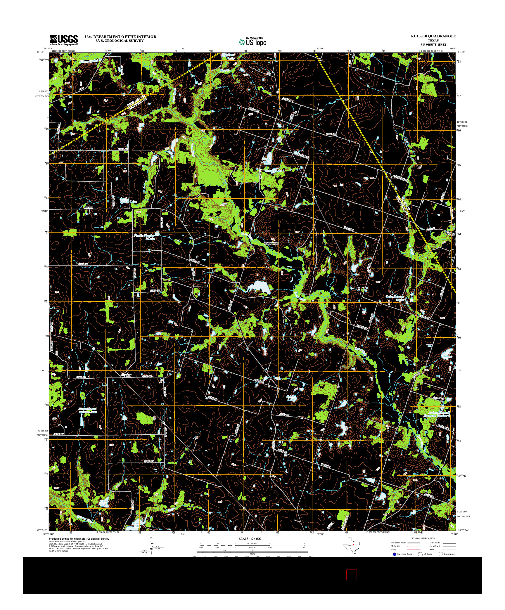USGS US TOPO 7.5-MINUTE MAP FOR RUCKER, TX 2012