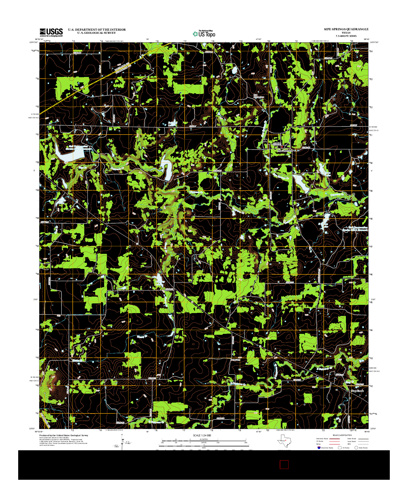 USGS US TOPO 7.5-MINUTE MAP FOR SIPE SPRINGS, TX 2012