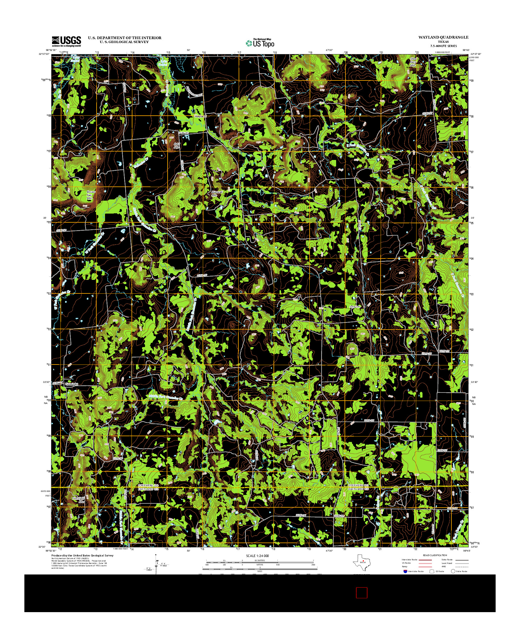USGS US TOPO 7.5-MINUTE MAP FOR WAYLAND, TX 2012