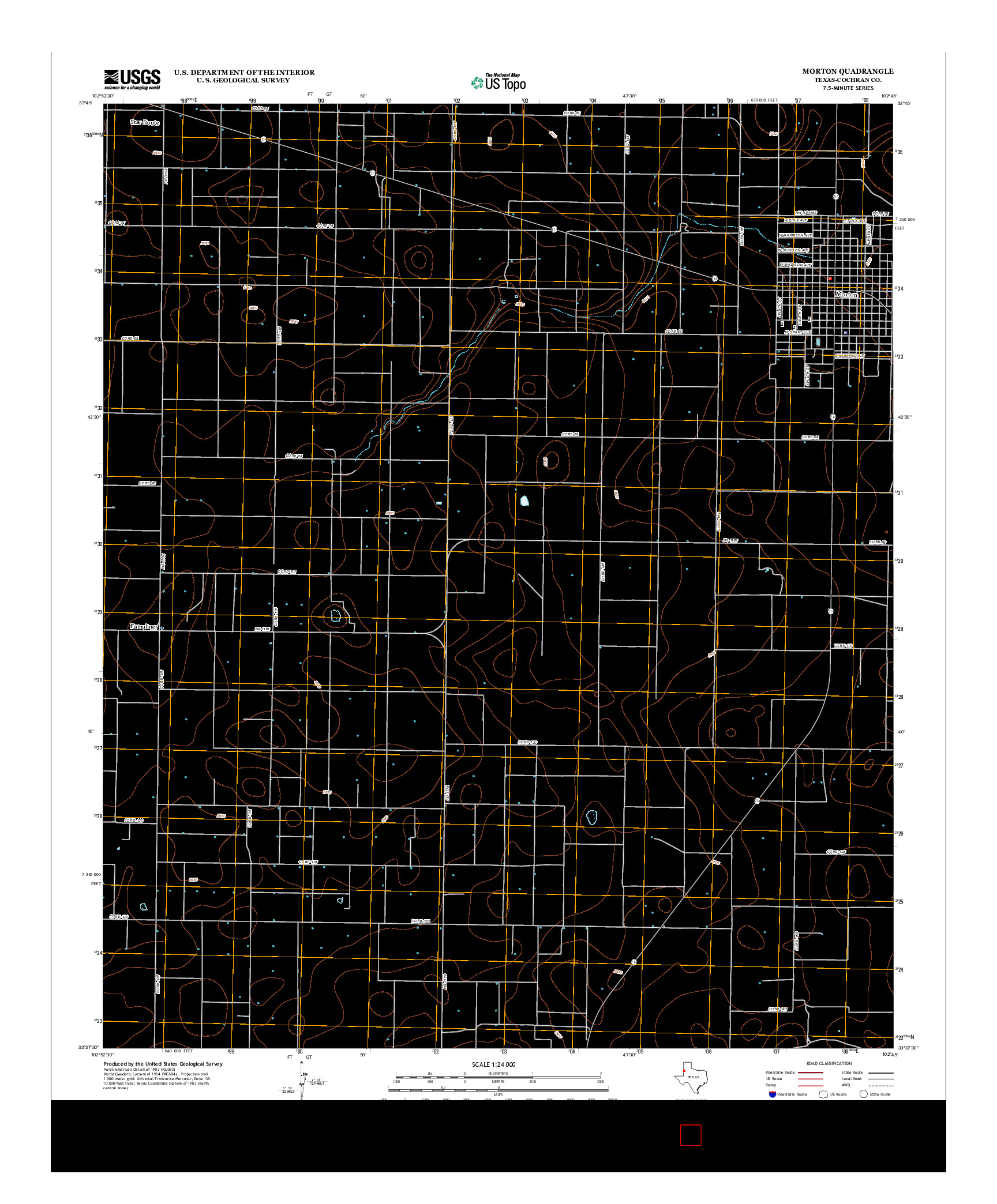 USGS US TOPO 7.5-MINUTE MAP FOR MORTON, TX 2012