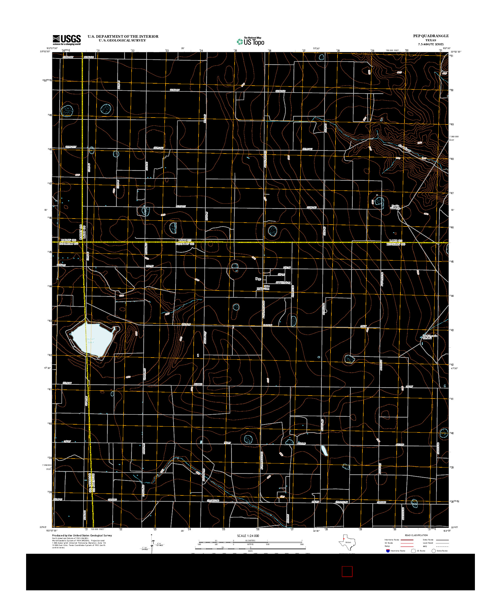 USGS US TOPO 7.5-MINUTE MAP FOR PEP, TX 2012
