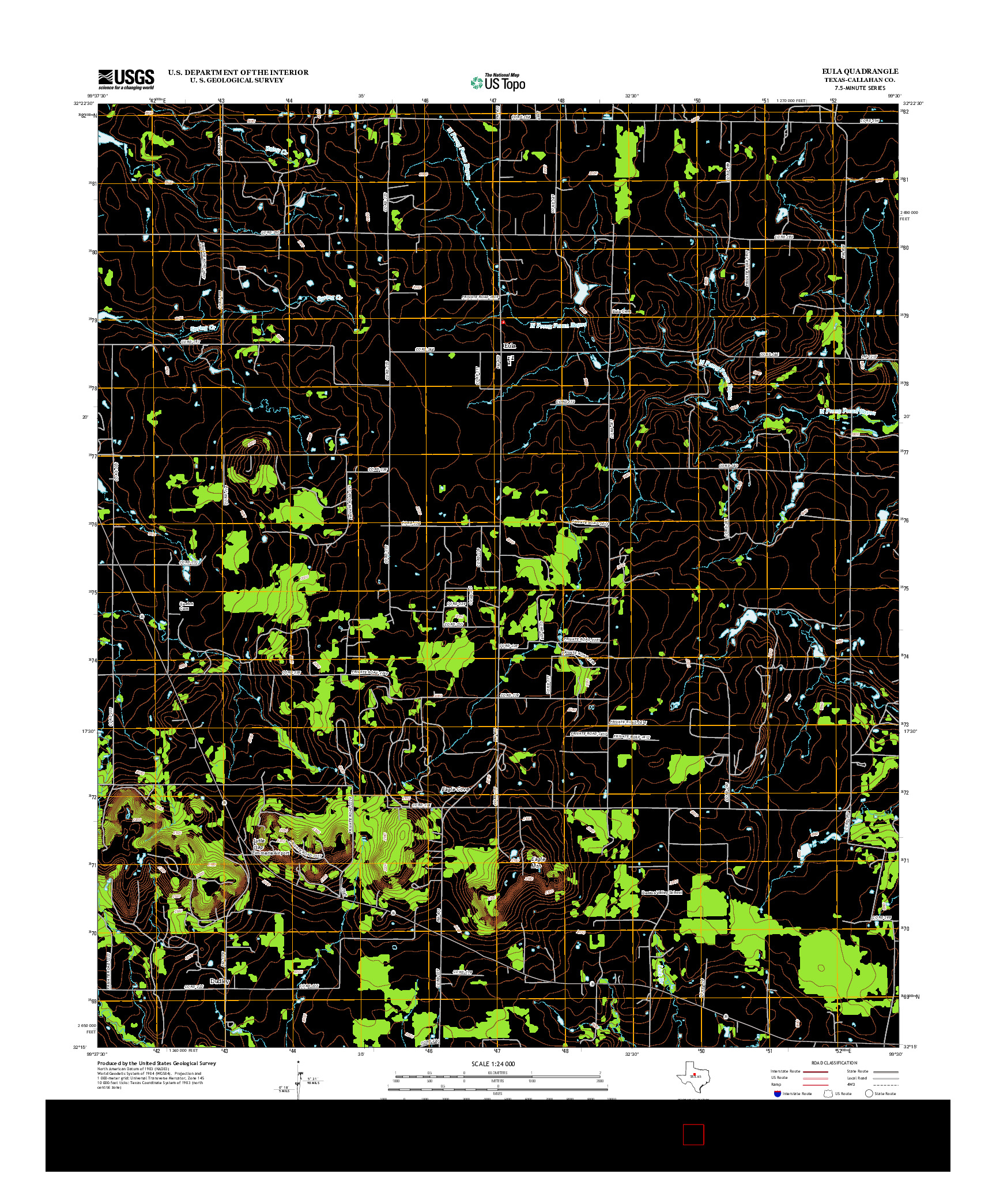 USGS US TOPO 7.5-MINUTE MAP FOR EULA, TX 2012