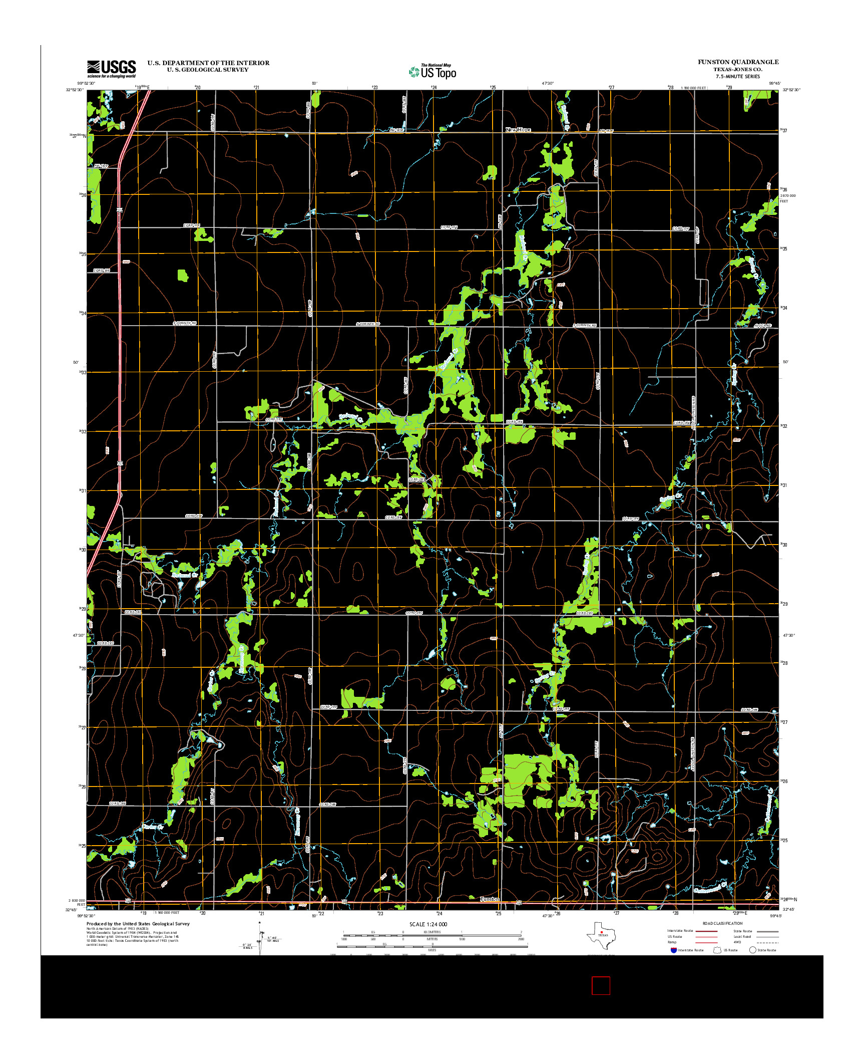 USGS US TOPO 7.5-MINUTE MAP FOR FUNSTON, TX 2012