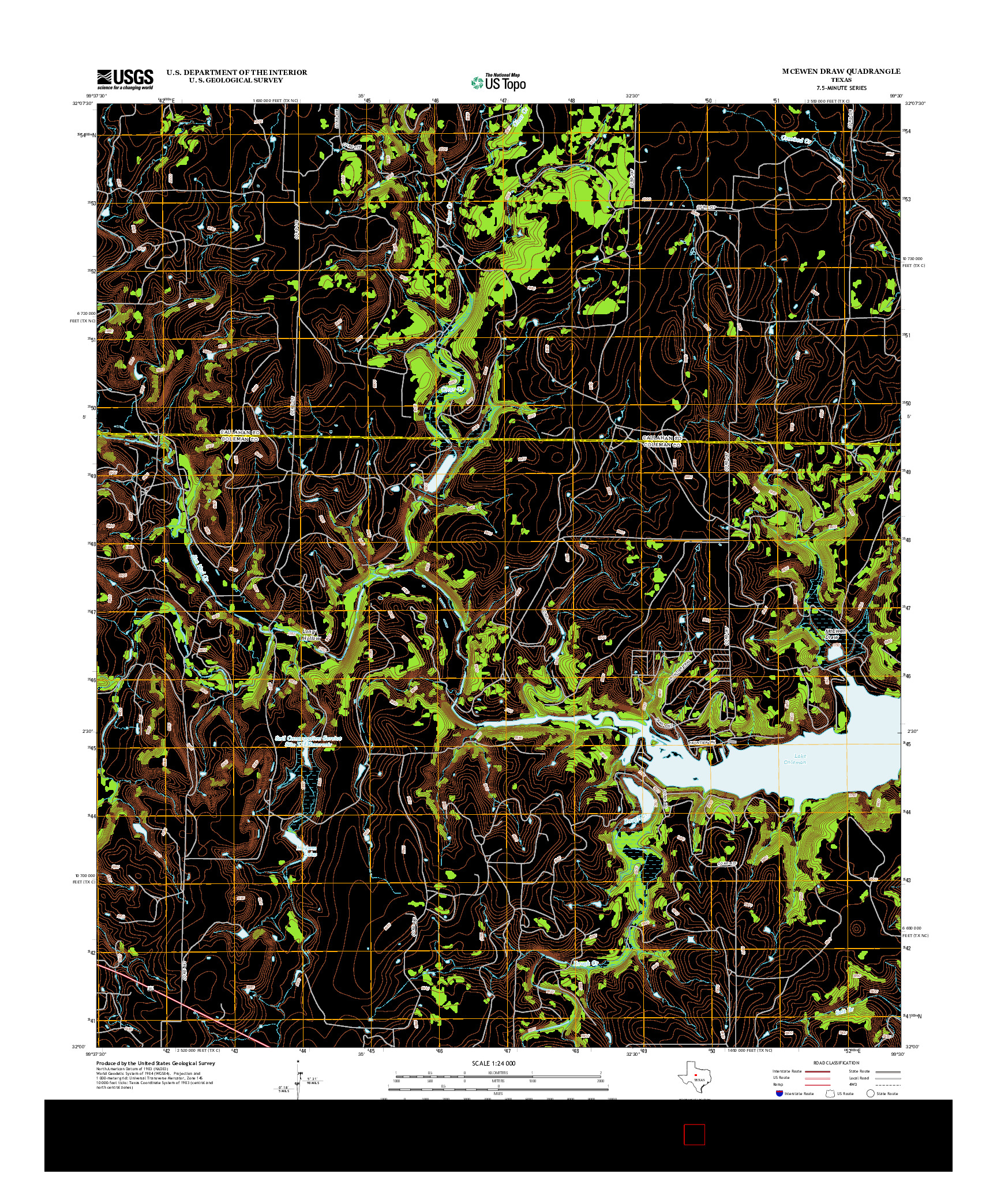 USGS US TOPO 7.5-MINUTE MAP FOR MCEWEN DRAW, TX 2012