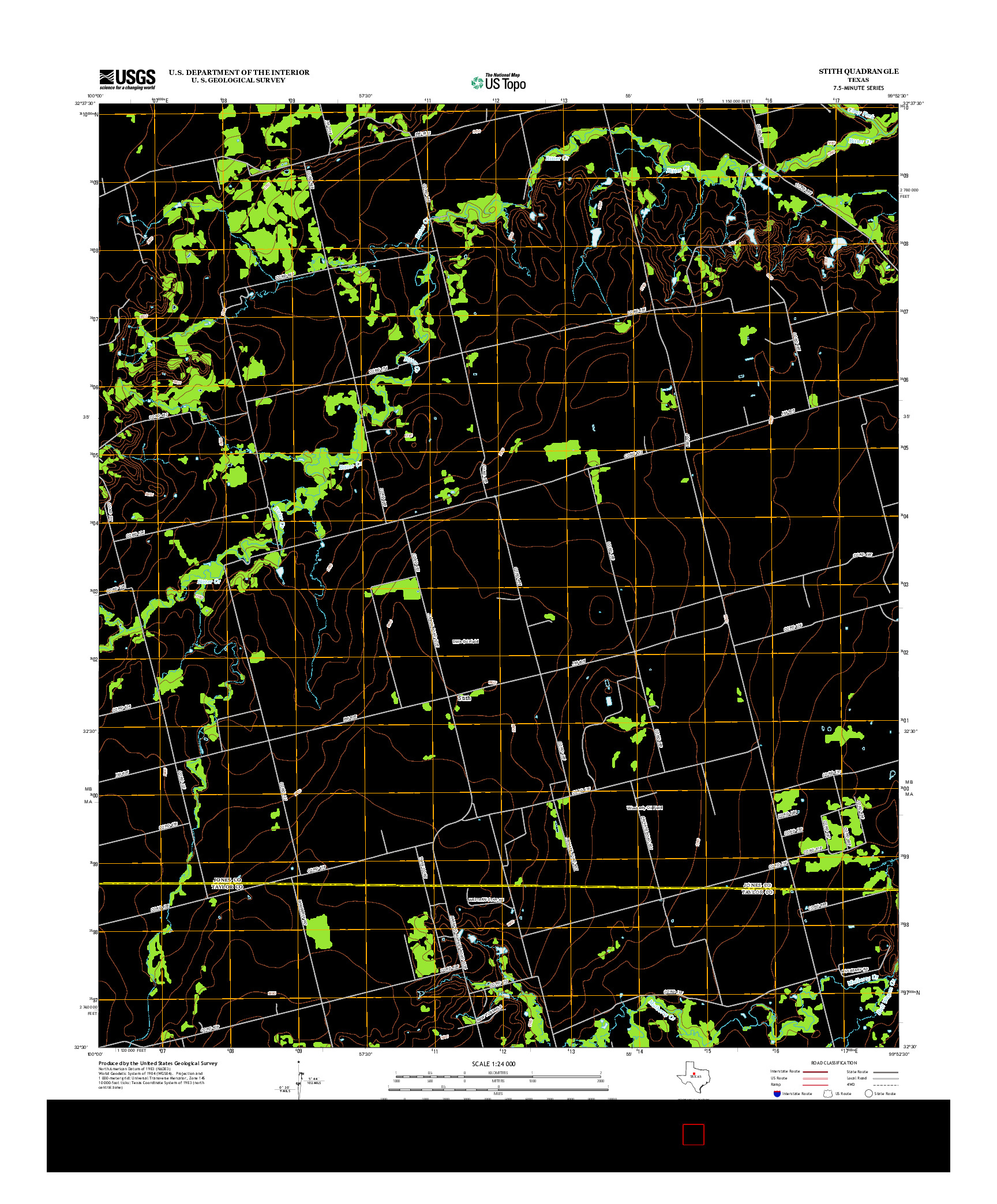 USGS US TOPO 7.5-MINUTE MAP FOR STITH, TX 2012