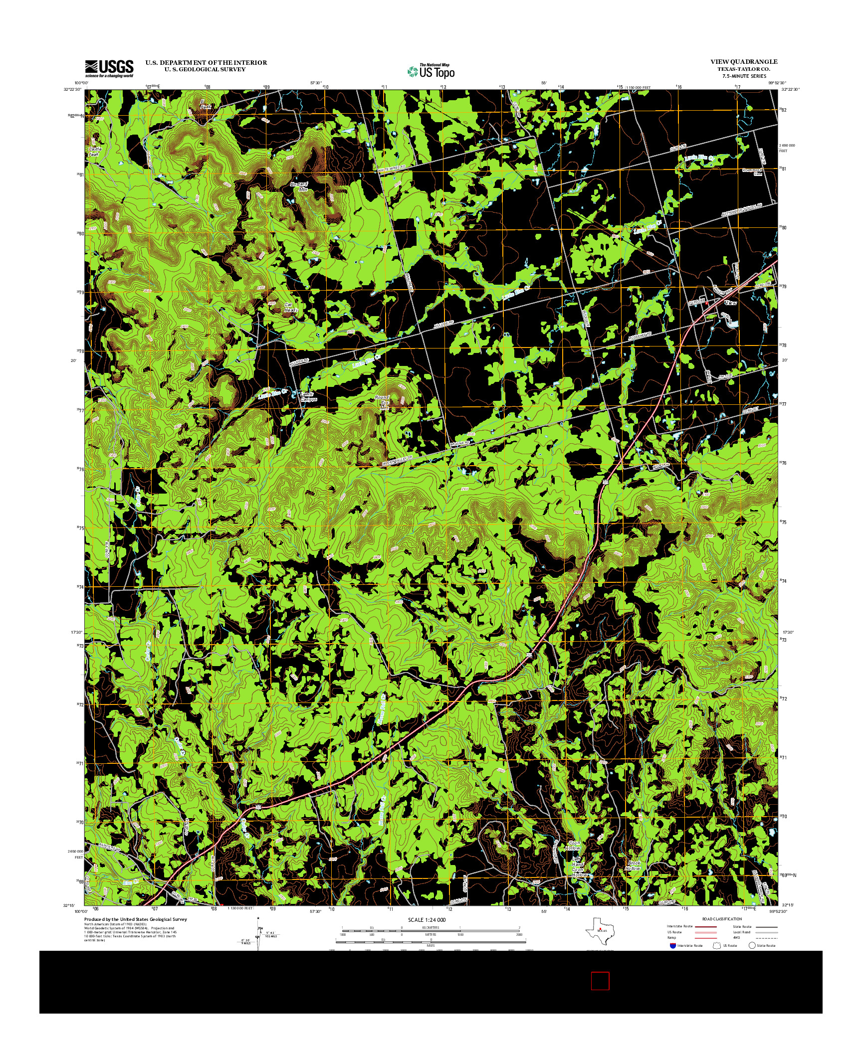 USGS US TOPO 7.5-MINUTE MAP FOR VIEW, TX 2012