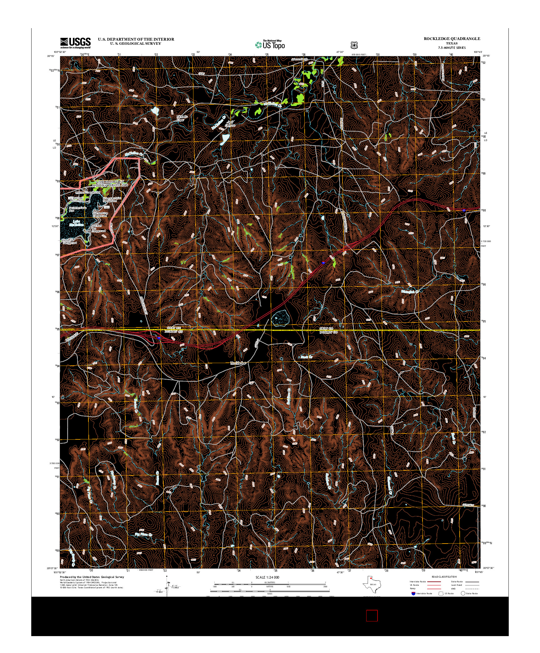 USGS US TOPO 7.5-MINUTE MAP FOR ROCKLEDGE, TX 2012