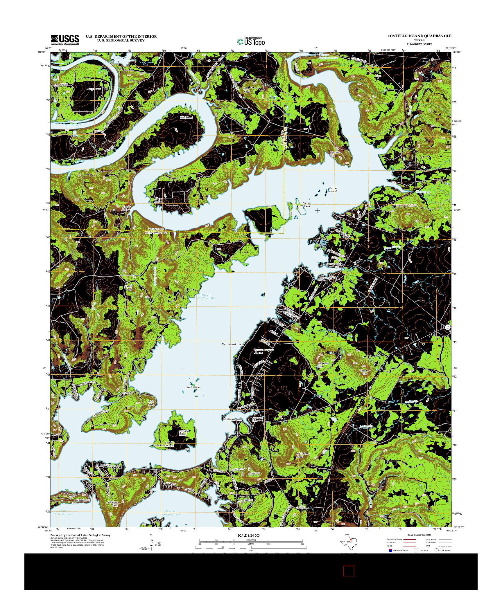 USGS US TOPO 7.5-MINUTE MAP FOR COSTELLO ISLAND, TX 2012