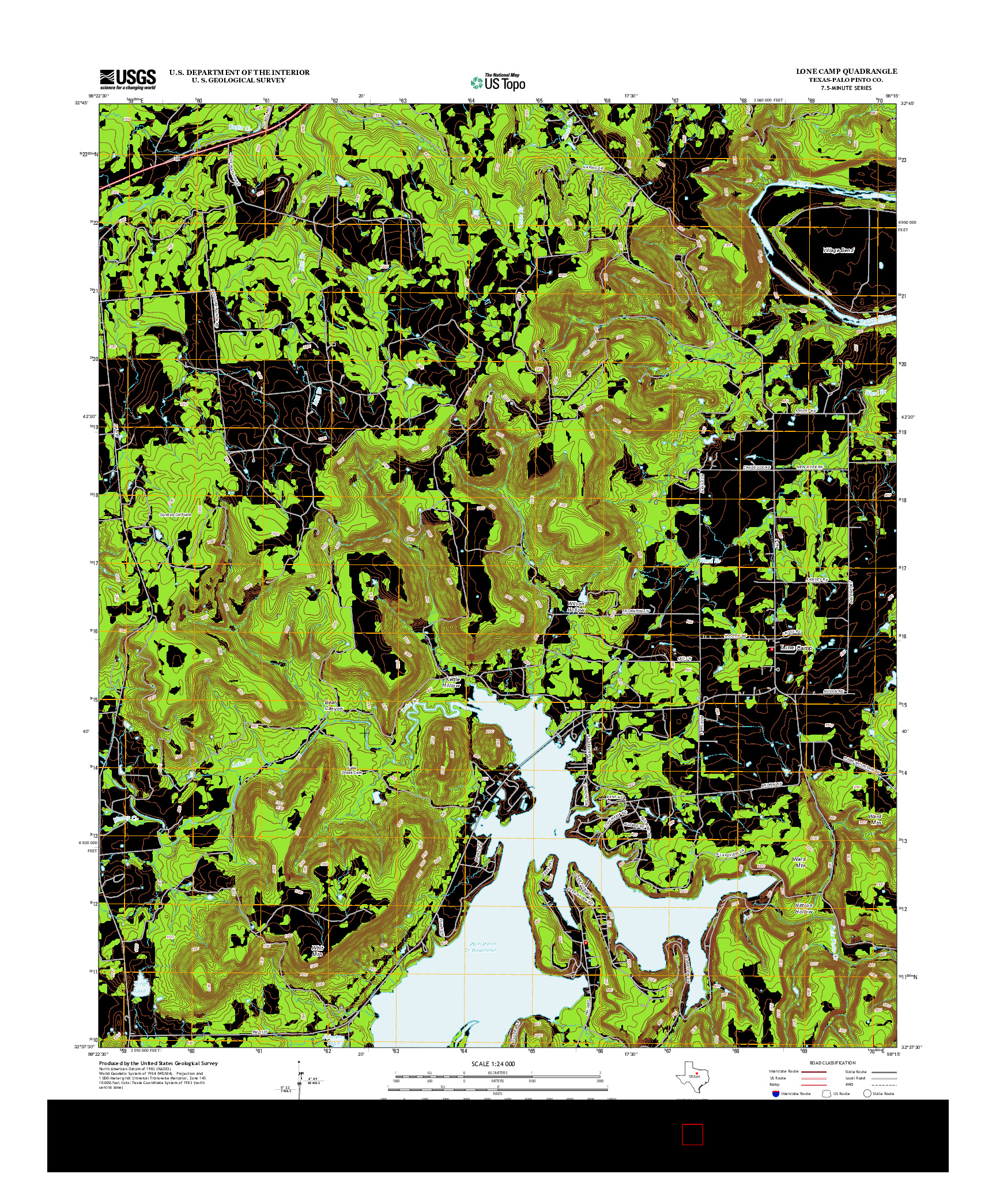 USGS US TOPO 7.5-MINUTE MAP FOR LONE CAMP, TX 2012