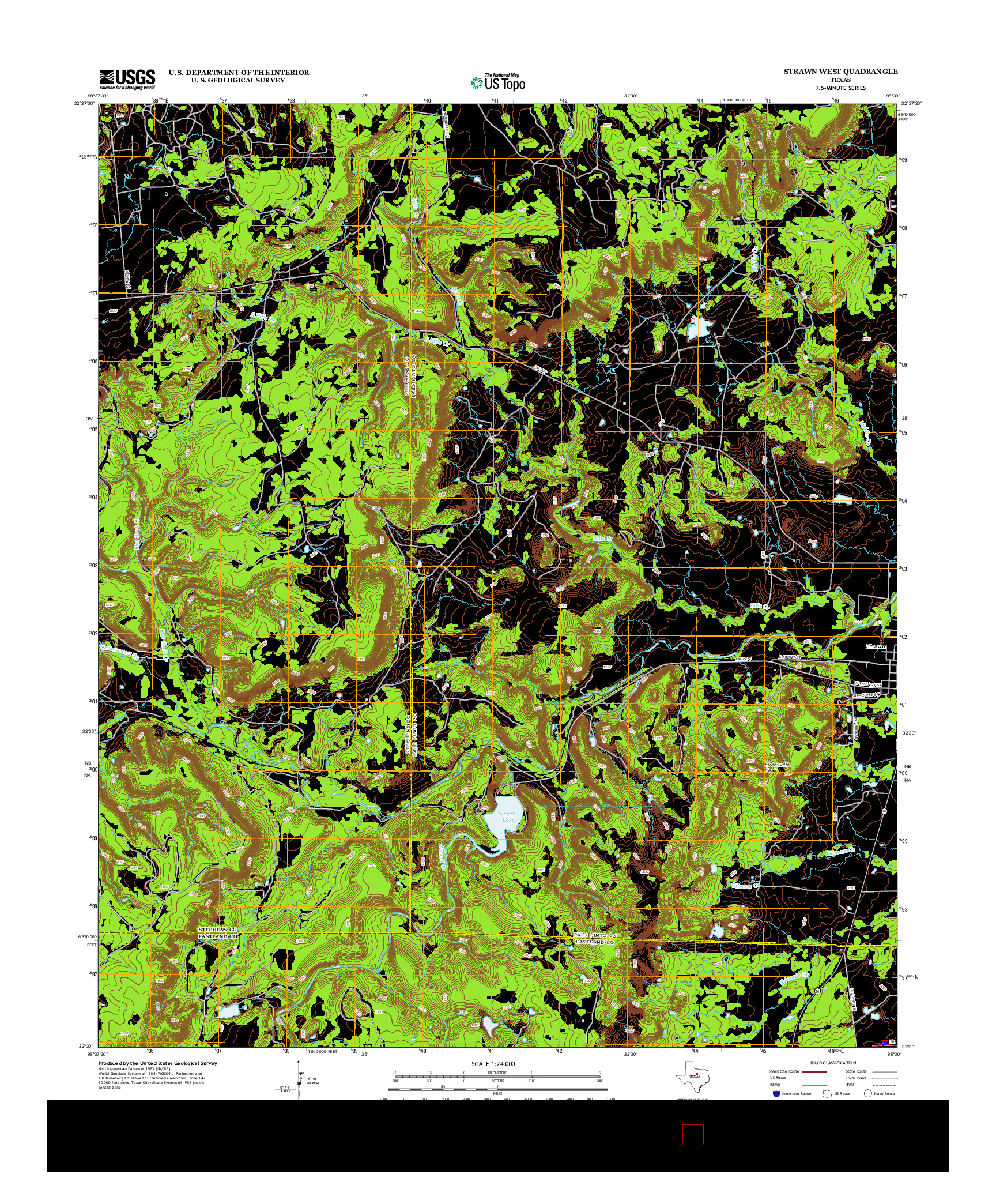 USGS US TOPO 7.5-MINUTE MAP FOR STRAWN WEST, TX 2012