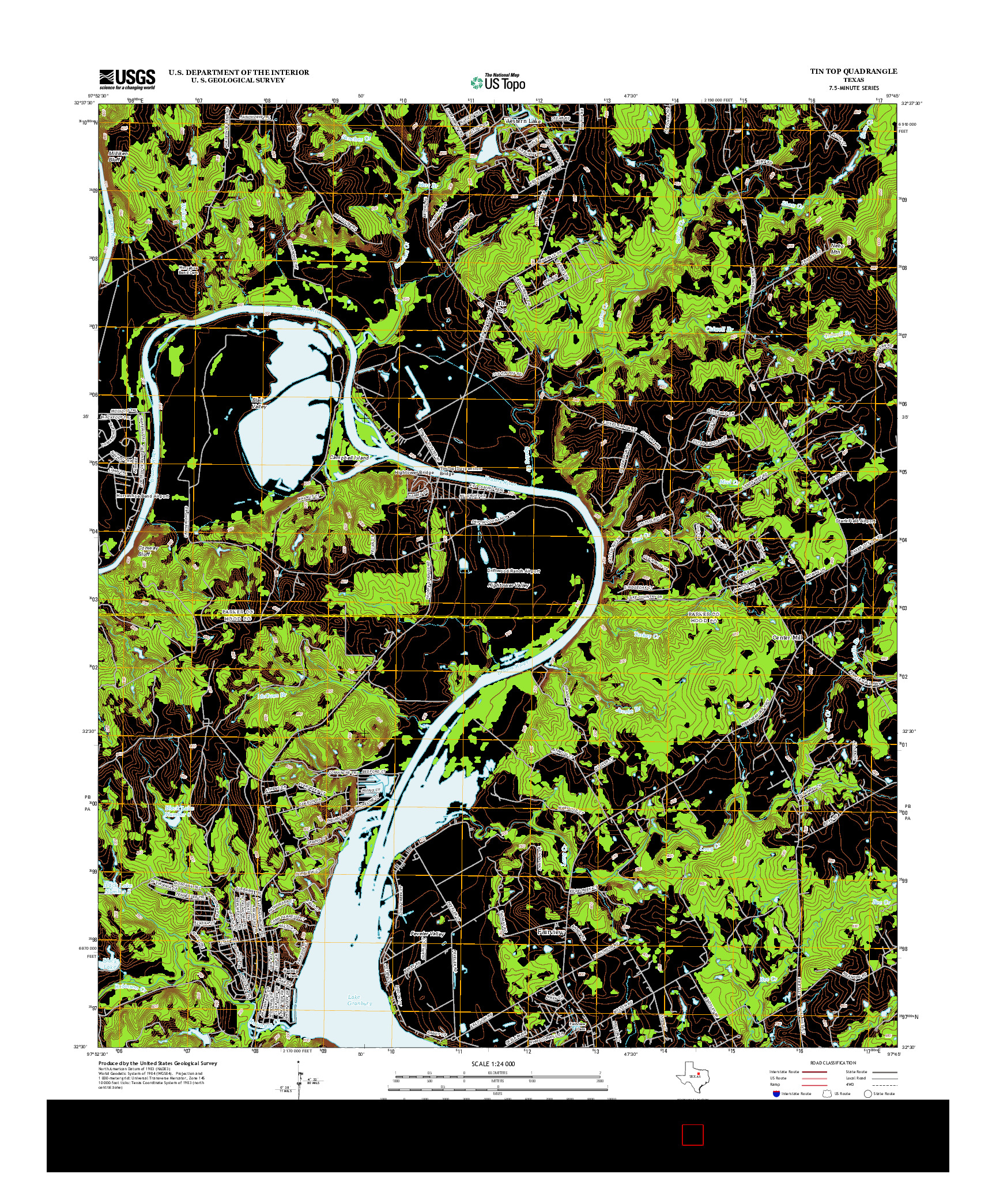 USGS US TOPO 7.5-MINUTE MAP FOR TIN TOP, TX 2012