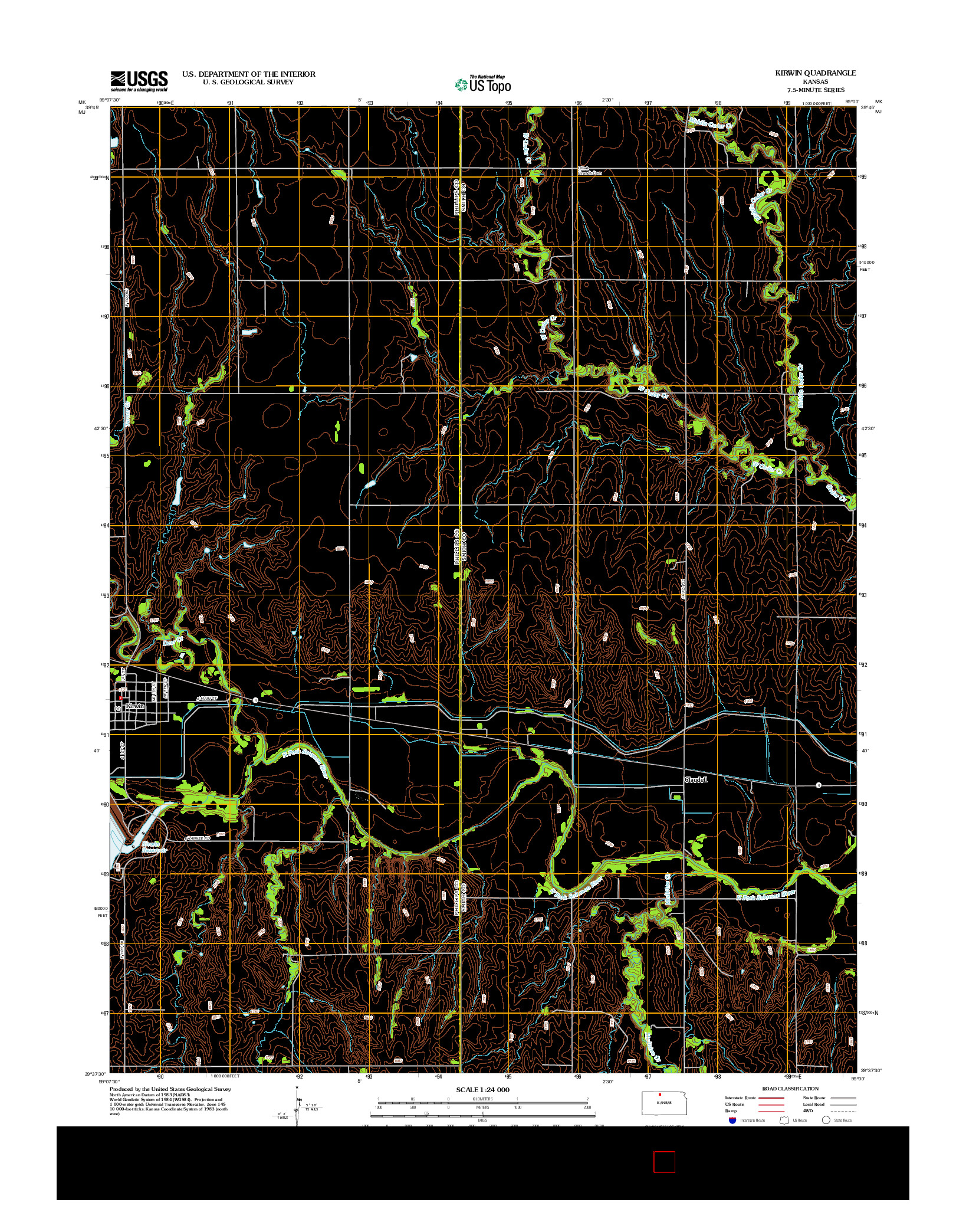 USGS US TOPO 7.5-MINUTE MAP FOR KIRWIN, KS 2012