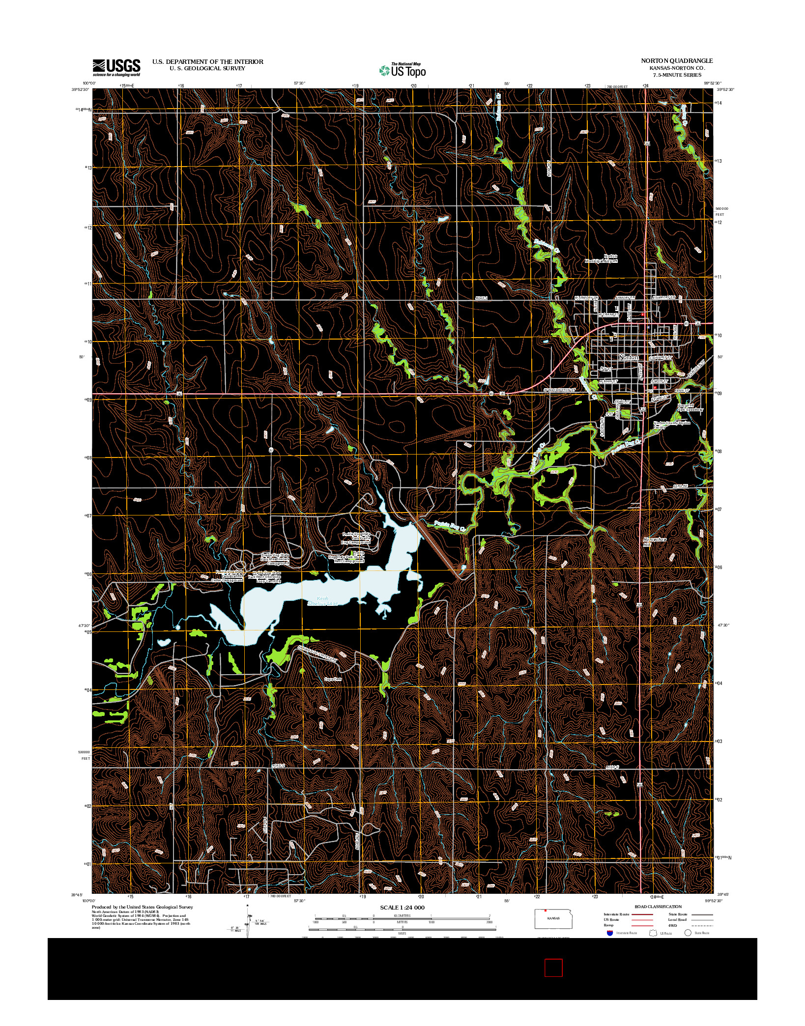 USGS US TOPO 7.5-MINUTE MAP FOR NORTON, KS 2012