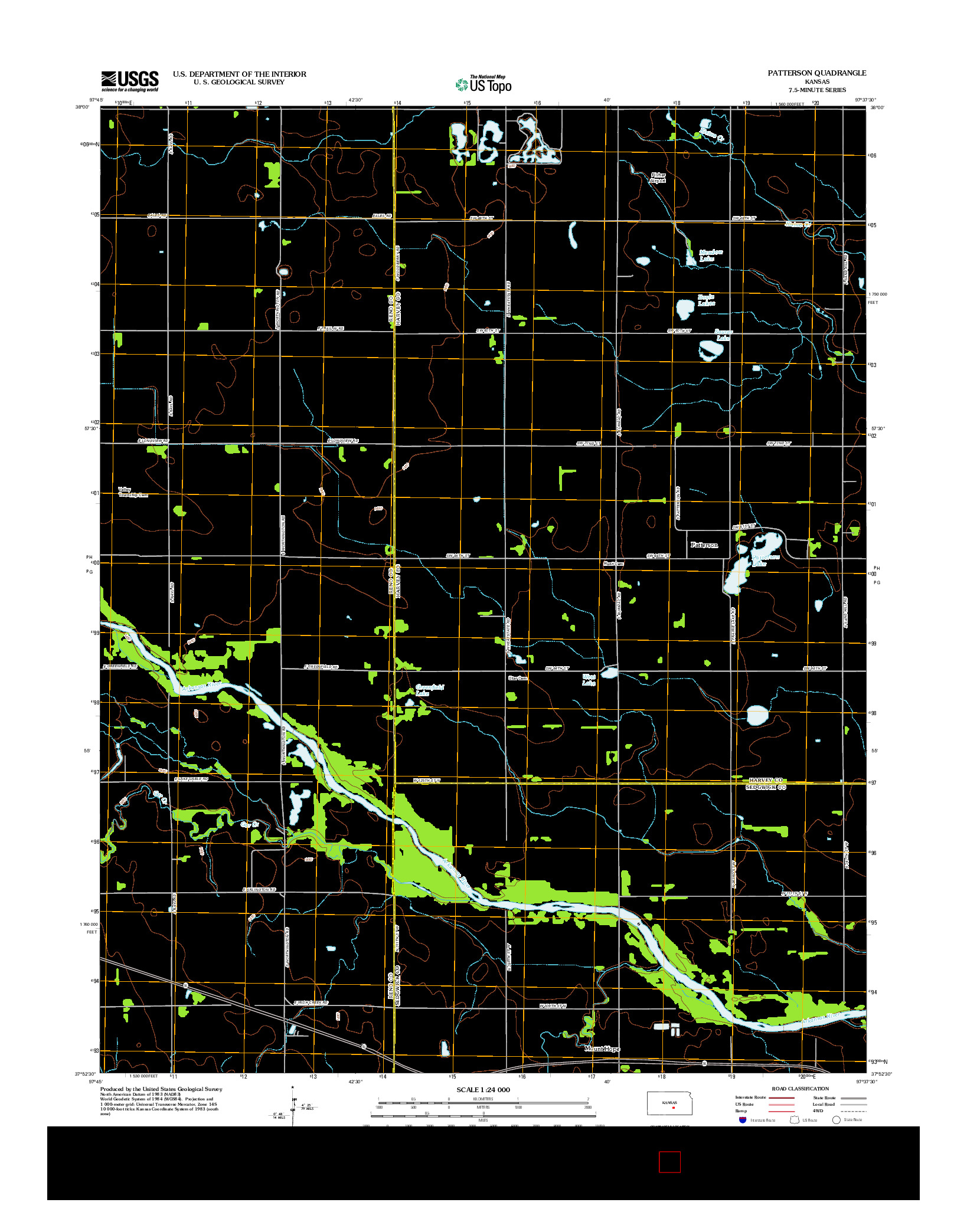 USGS US TOPO 7.5-MINUTE MAP FOR PATTERSON, KS 2012