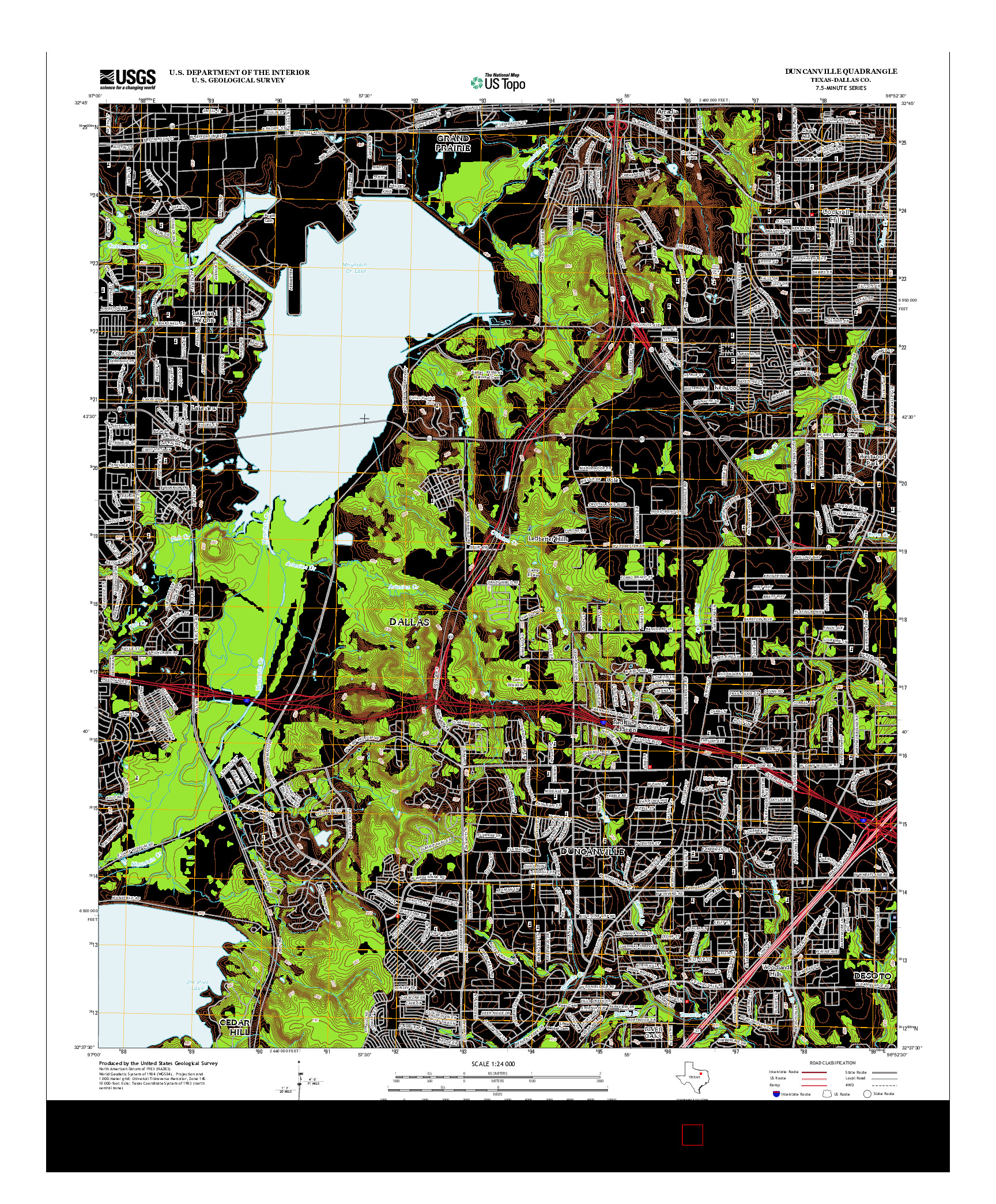 USGS US TOPO 7.5-MINUTE MAP FOR DUNCANVILLE, TX 2012