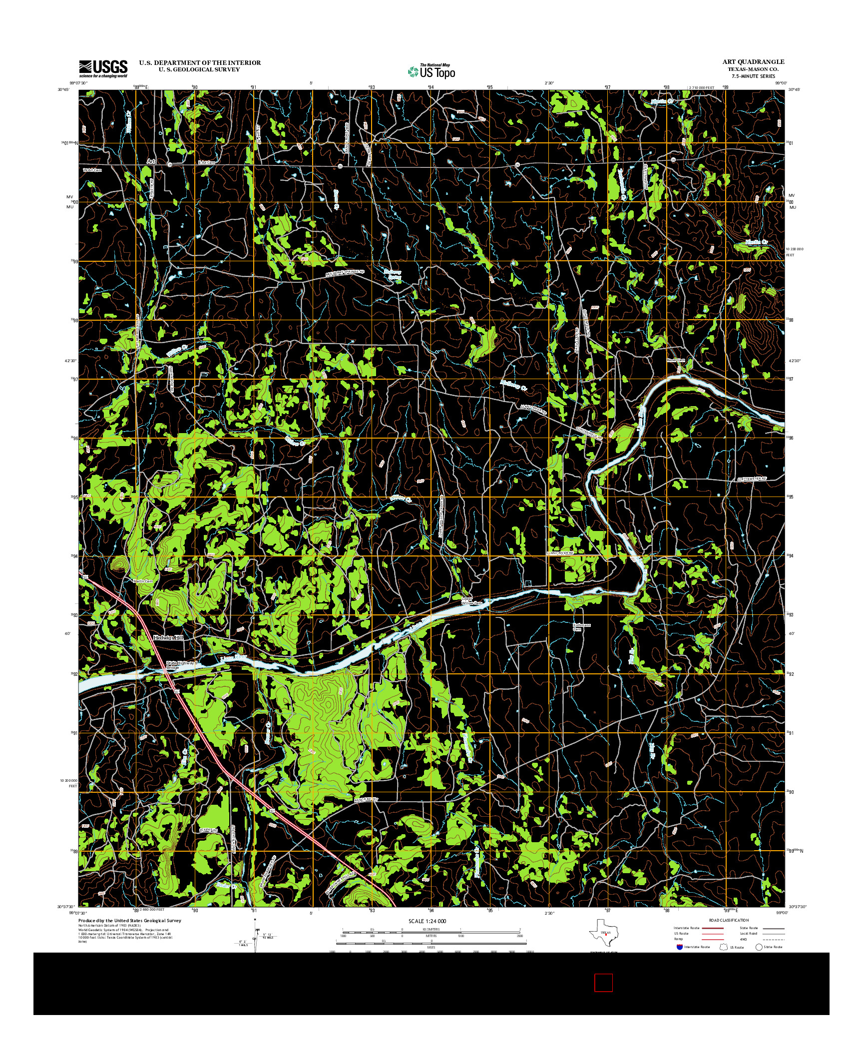 USGS US TOPO 7.5-MINUTE MAP FOR ART, TX 2012