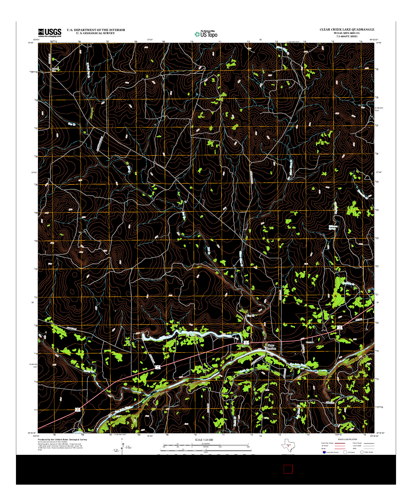 USGS US TOPO 7.5-MINUTE MAP FOR CLEAR CREEK LAKE, TX 2012