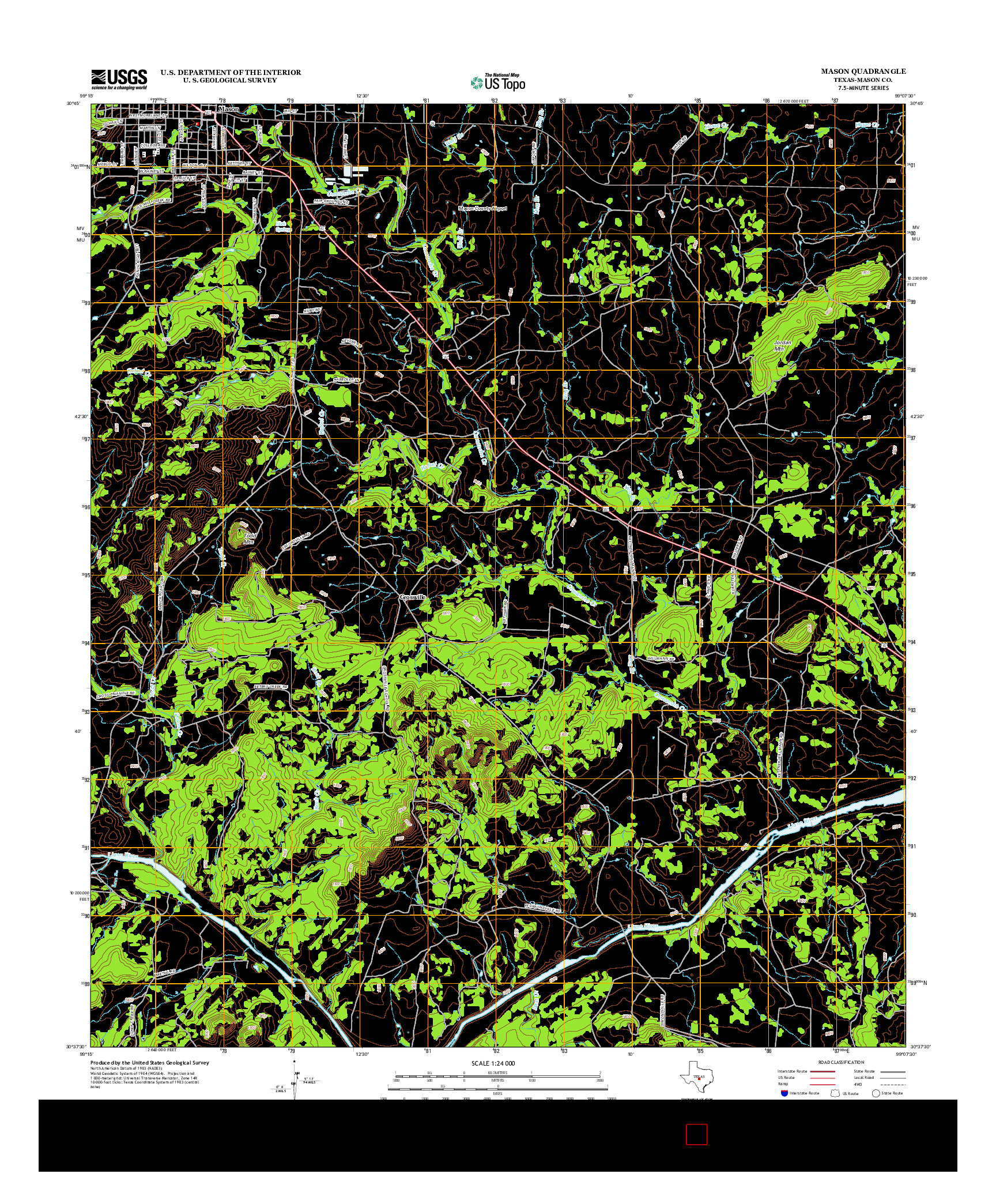 USGS US TOPO 7.5-MINUTE MAP FOR MASON, TX 2012