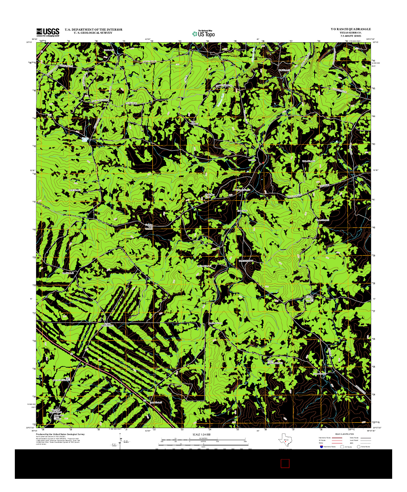 USGS US TOPO 7.5-MINUTE MAP FOR Y O RANCH, TX 2012